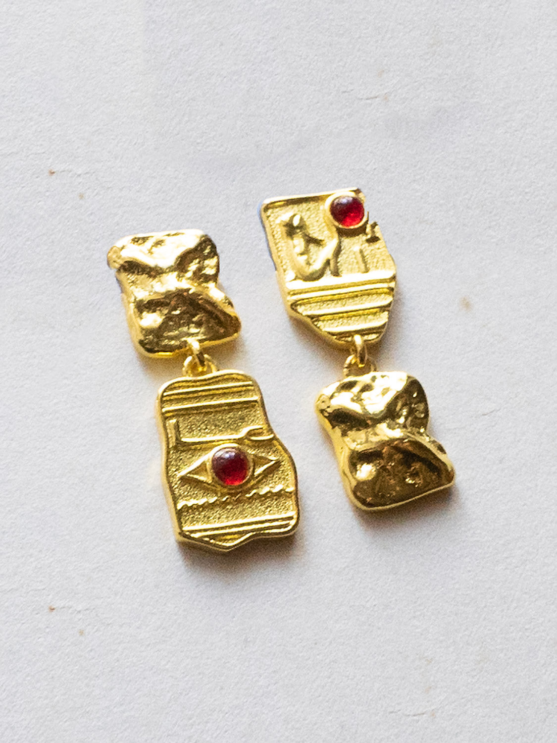 Ancient Egypt Asymmetrical Symbolic Earrings2