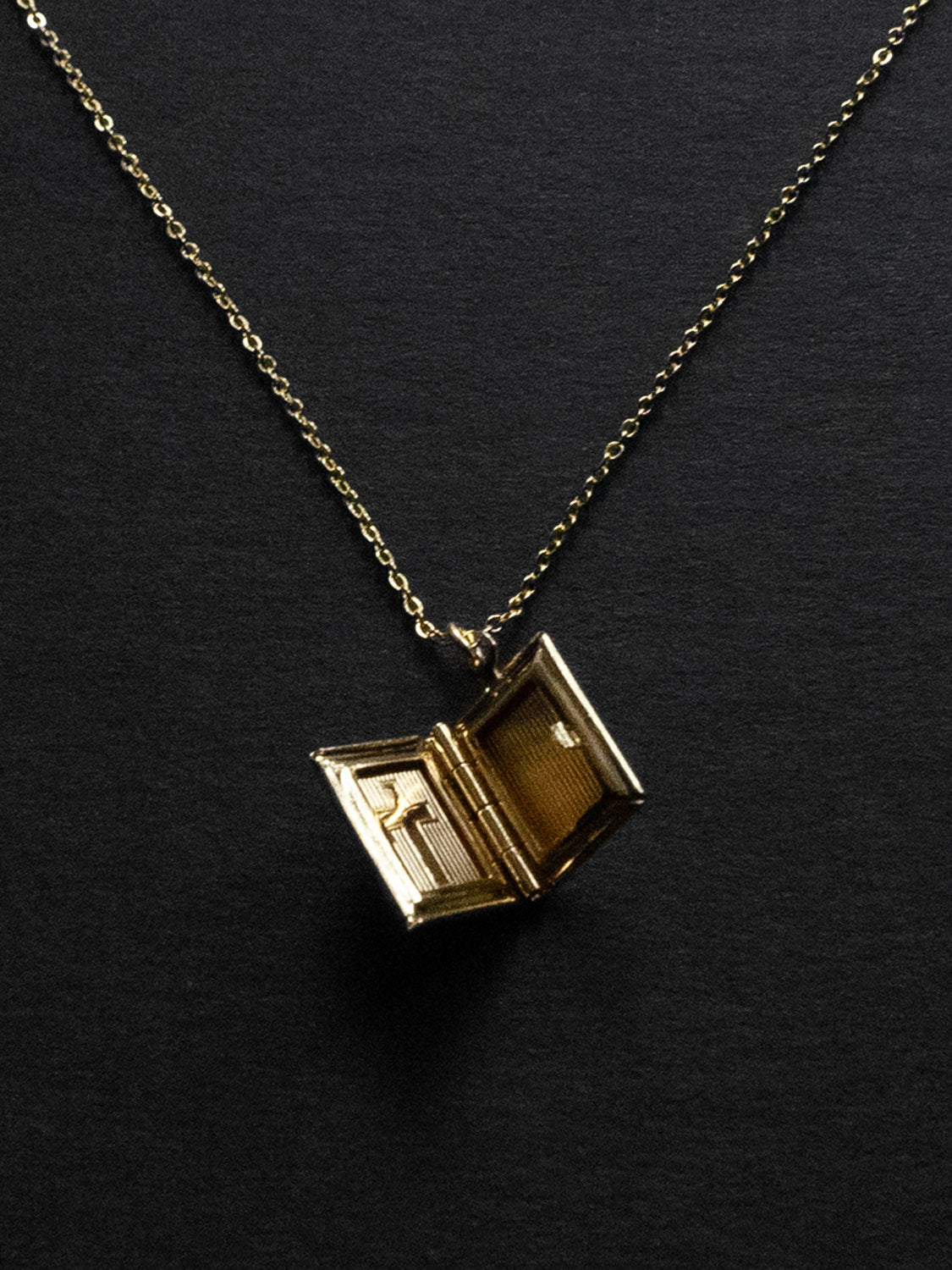 Book Locket Huggies - Gold