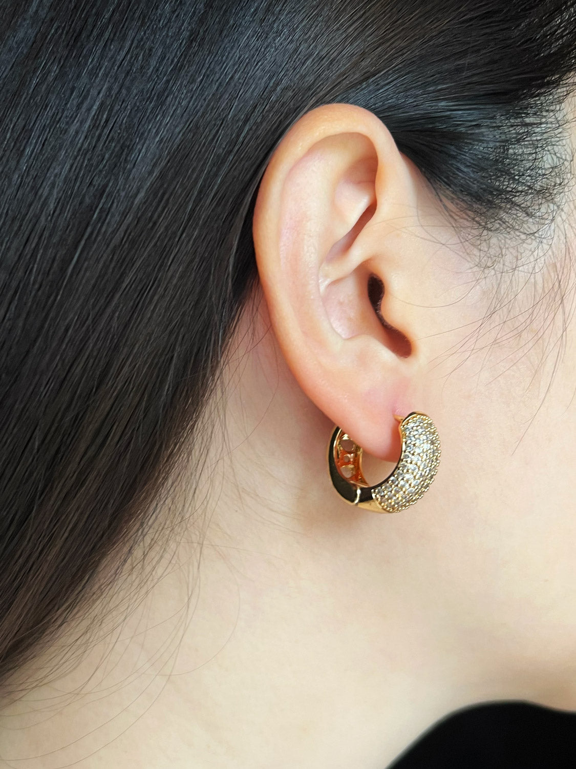 Chunky Gemstone Hoops