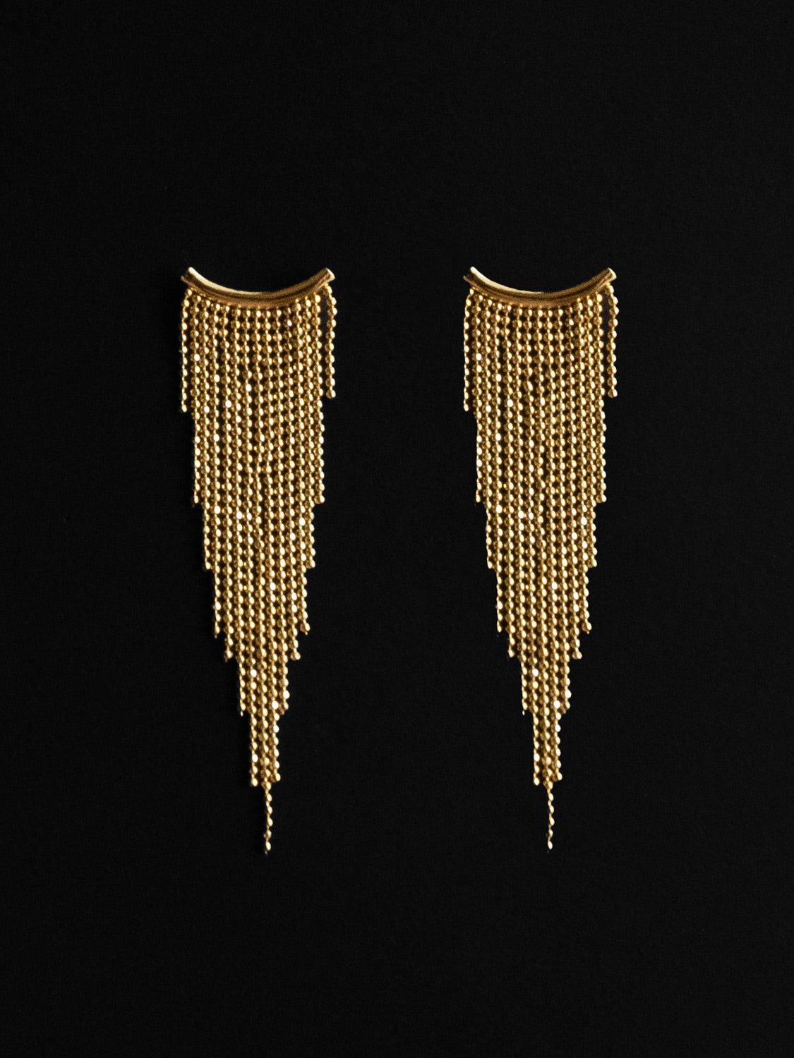 Curtain Call Cascading Earrings - Gold