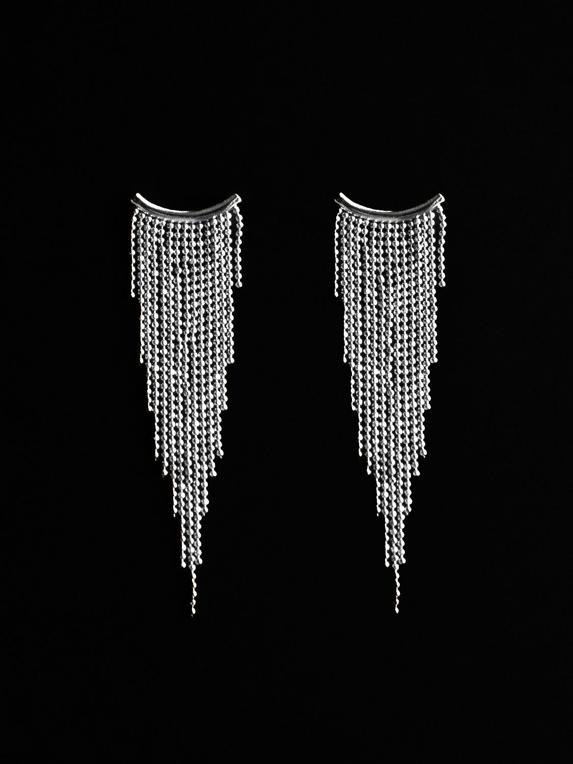 Curtain Call Cascading Earrings - Silver