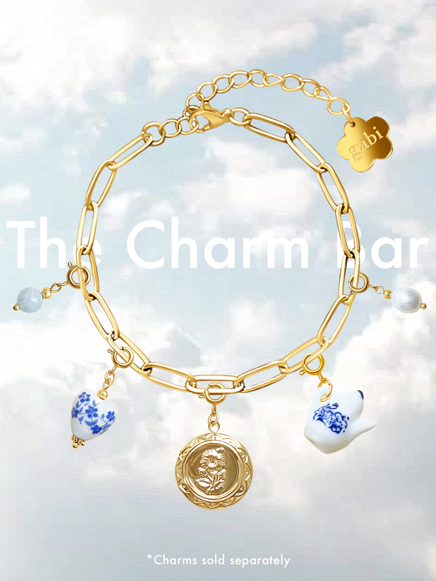 Gabi Charm Bracelet (Gold-Plated Stainless Steel)