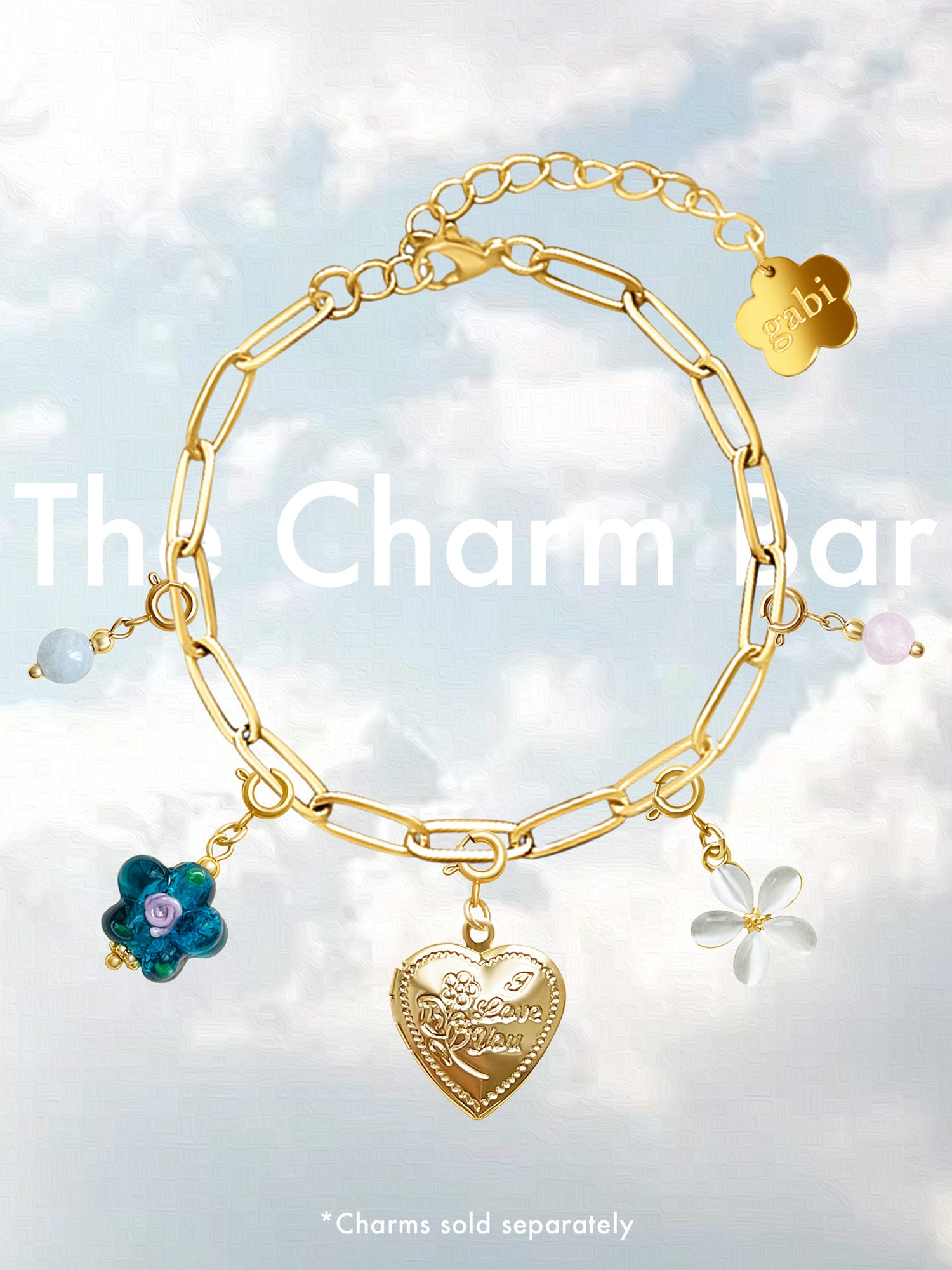 Gabi Charm Bracelet (Gold-Plated Stainless Steel)