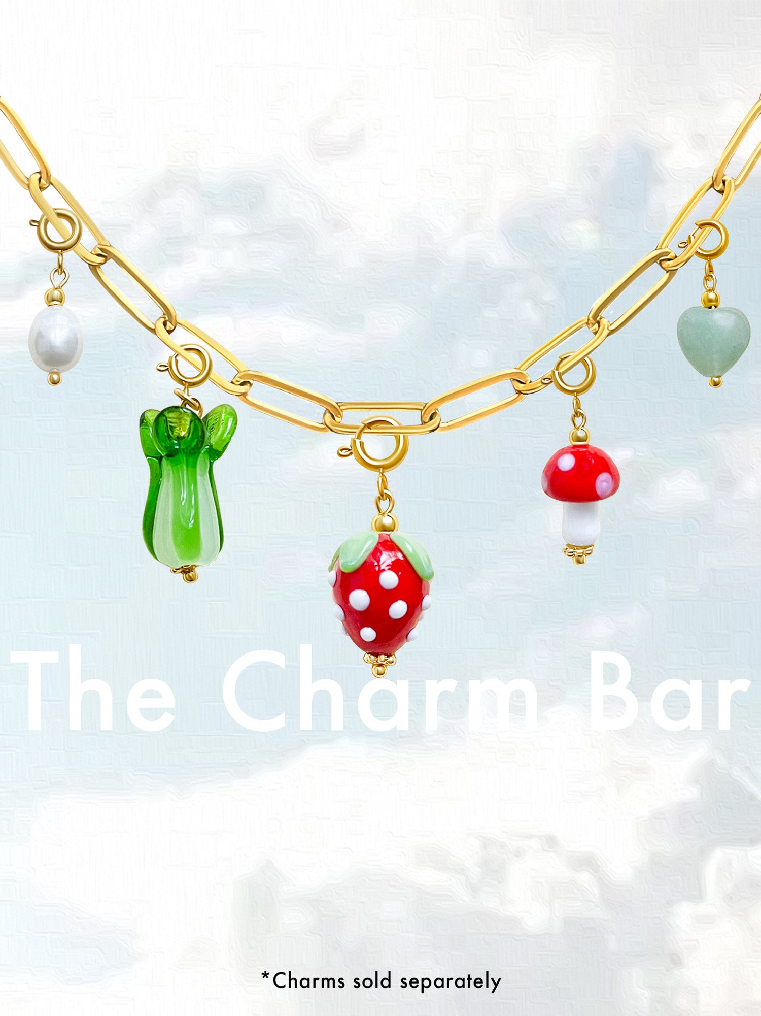 Gabi Charm Necklace (Gold-Plated Stainless Steel)