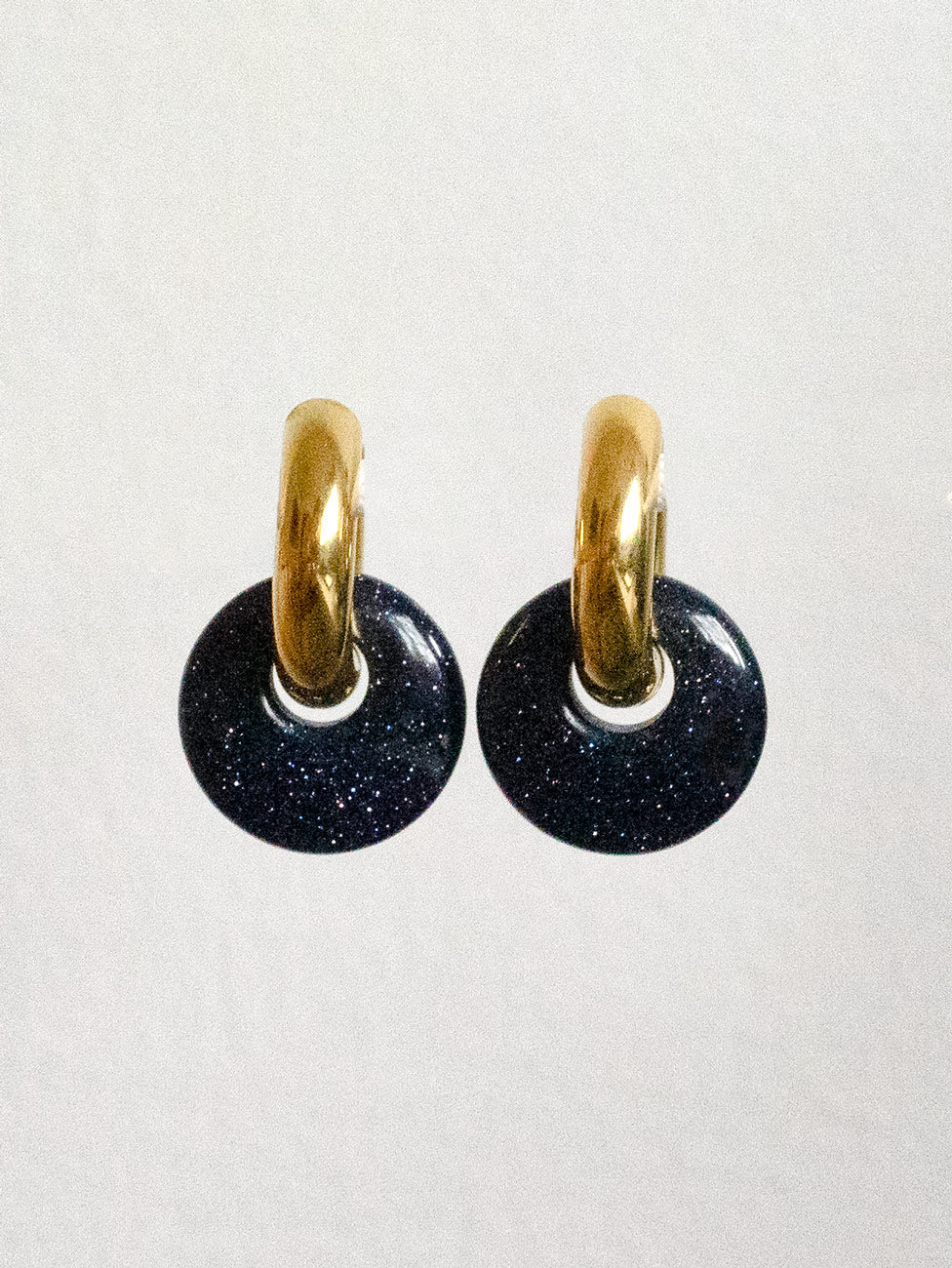 Donut Hoops, Silver V2 - Midnight Blue Galaxy