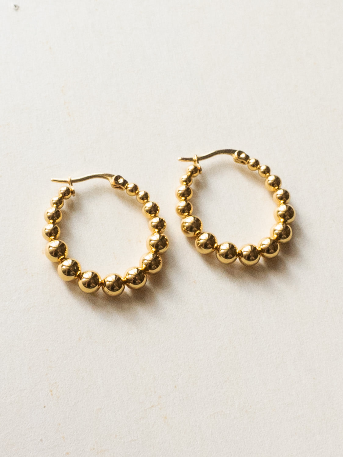 Globules Hoops   Stainless Steel  Gold2