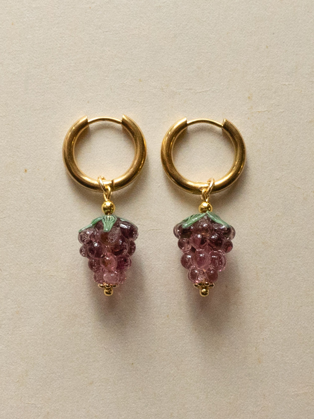 Gold Hoops   Mini Glass Grape 231c4494 830a 4379 bc92 f3caacb7c360