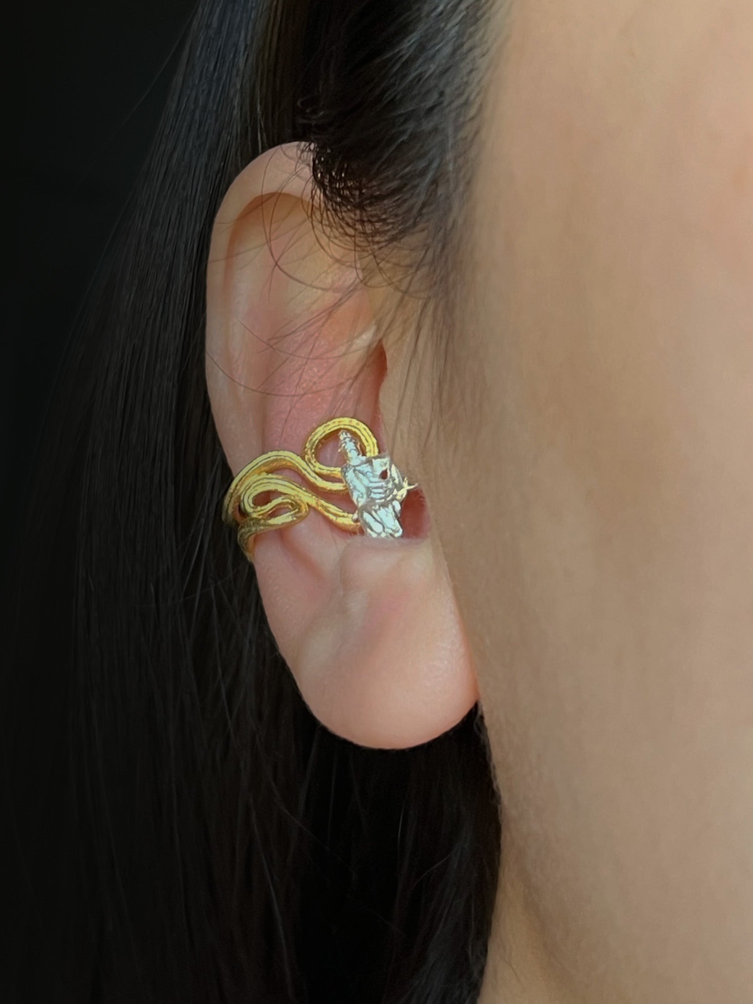 Nirvana Ear Cuff - Silver Buddha