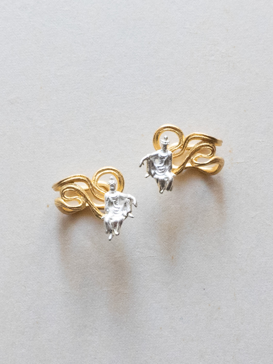 Nirvana Ear Cuff   Silver Buddha1