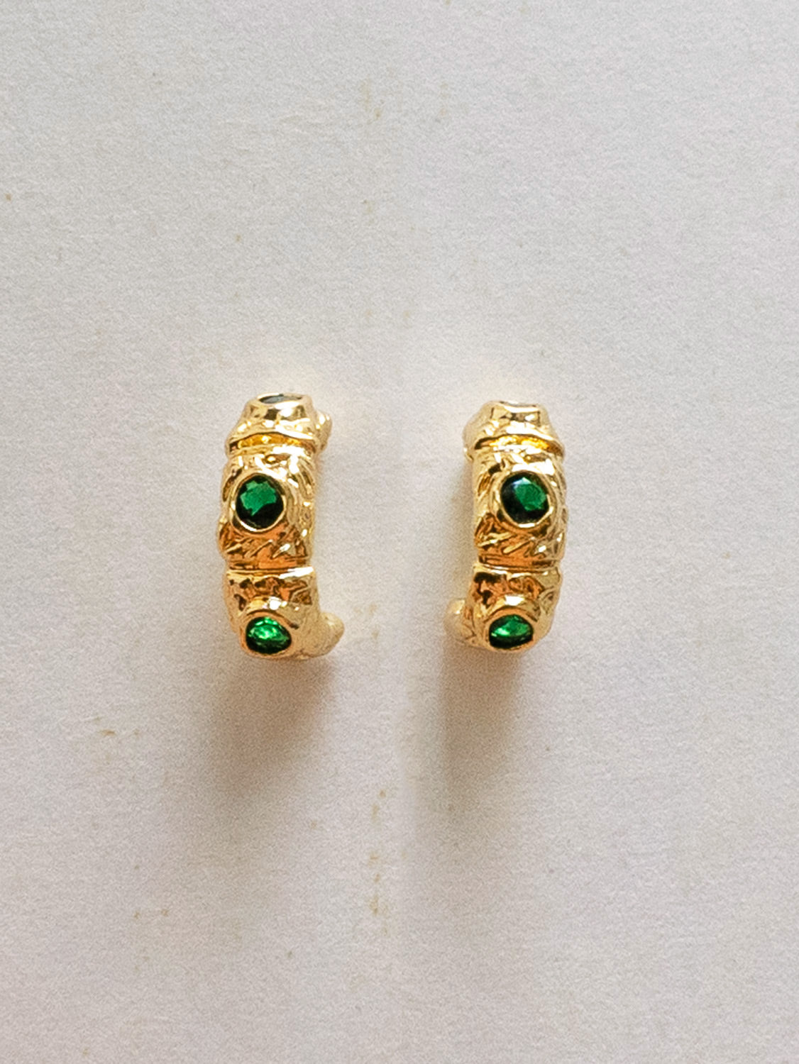 Petite Baroque Gem encrusted Hoops   Emerald Green2 6a6d0a72 7641 460c b333 f5c7565ebd62