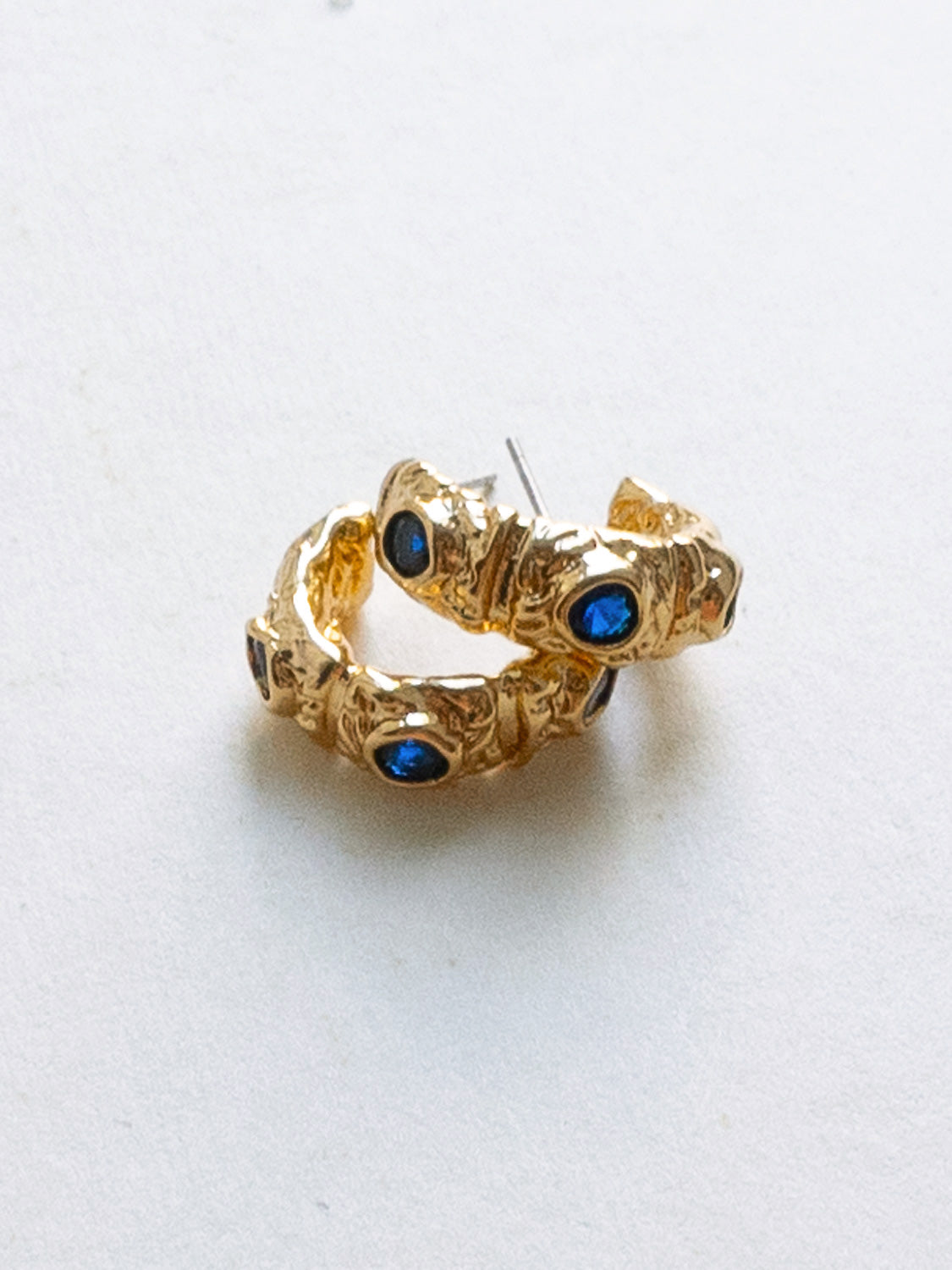 Petite Baroque Gem encrusted Hoops   Royal Blue2 5caec00a 26da 4627 89f8 398f29465b8b