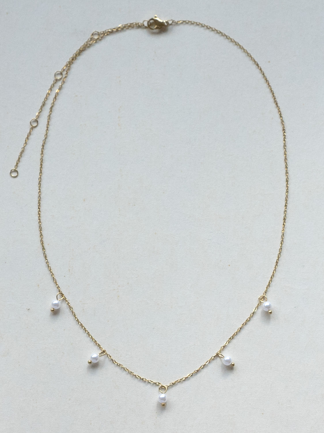 Stainless Steel Dainty Pearl Necklace