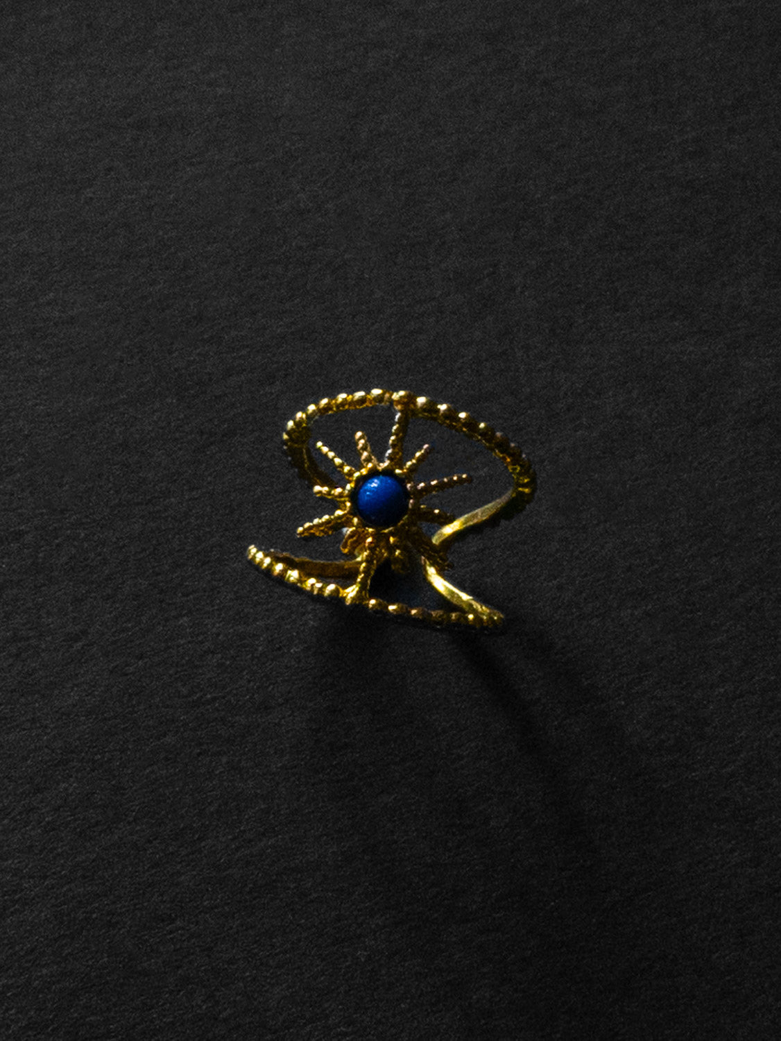 Starburst Stone Ring   Gold2