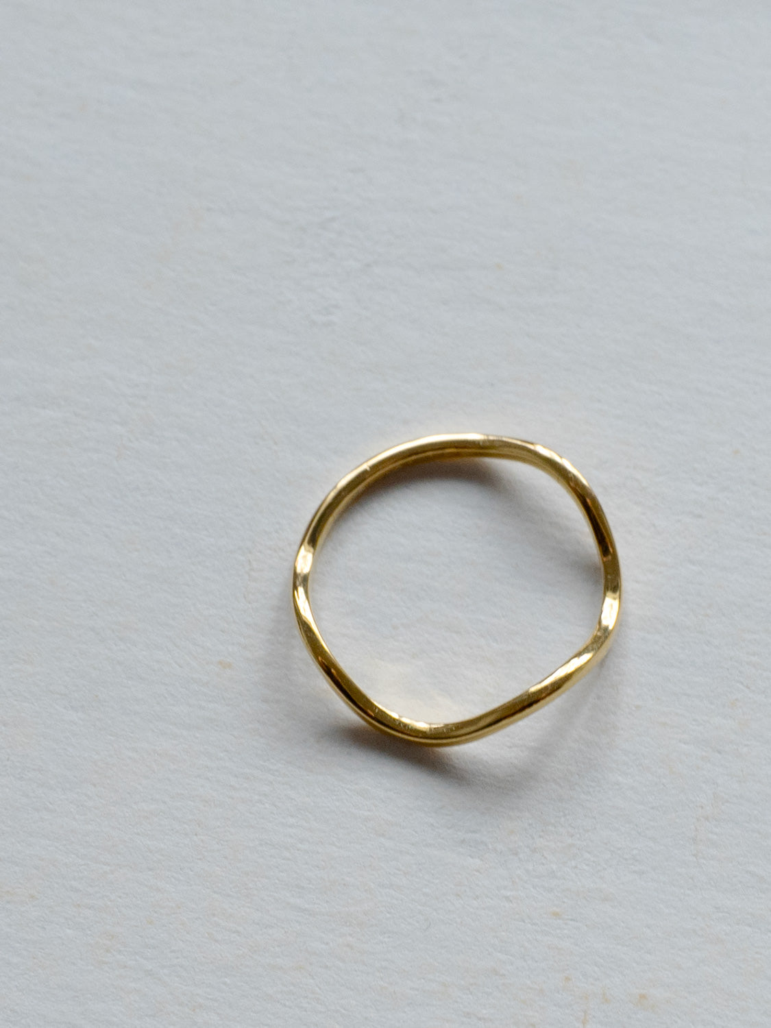 Thin Wave Ring, Stainless Steel - Gold