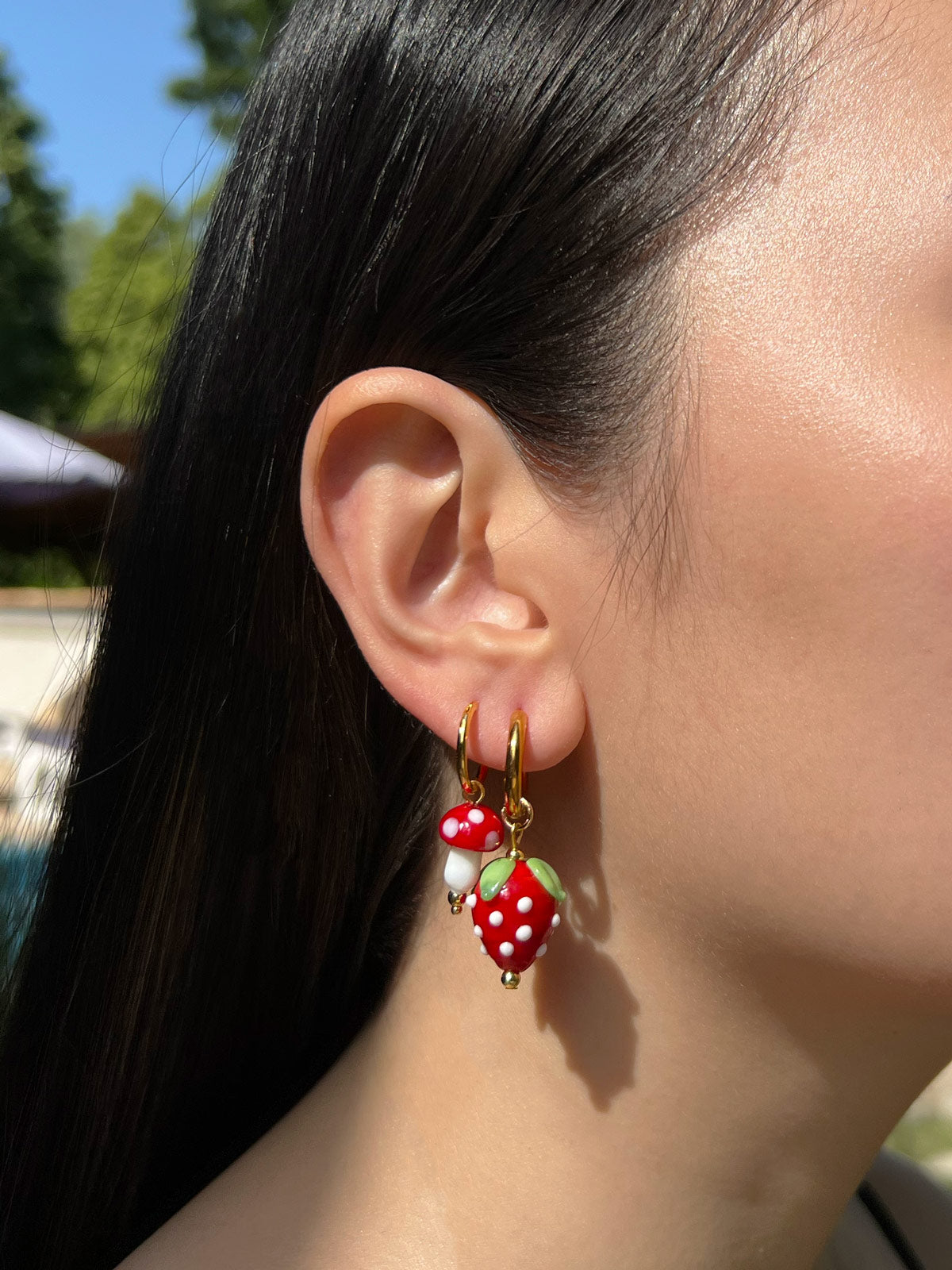 Strawberry Hoops - Red