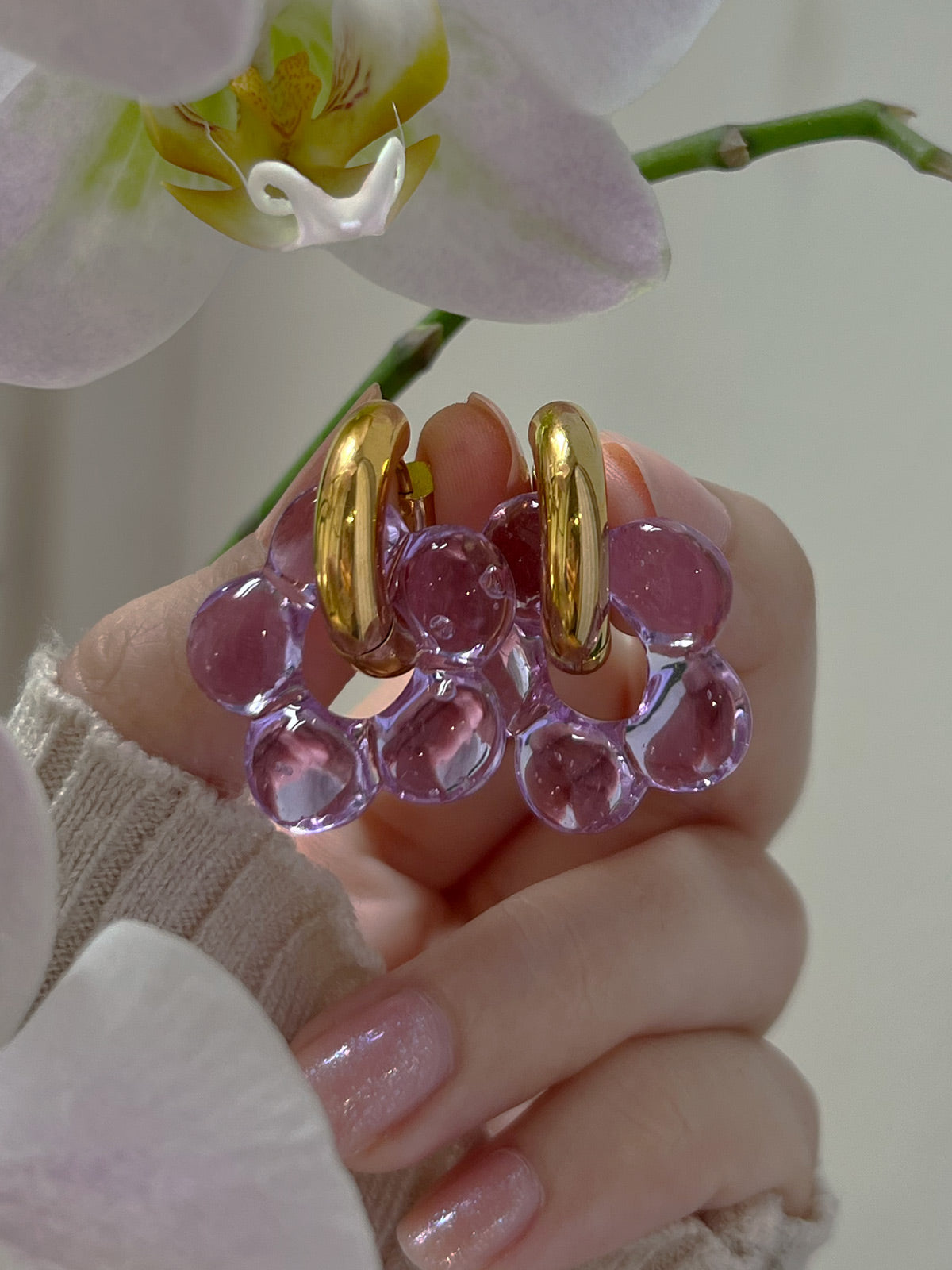 flower donut glass lilac7