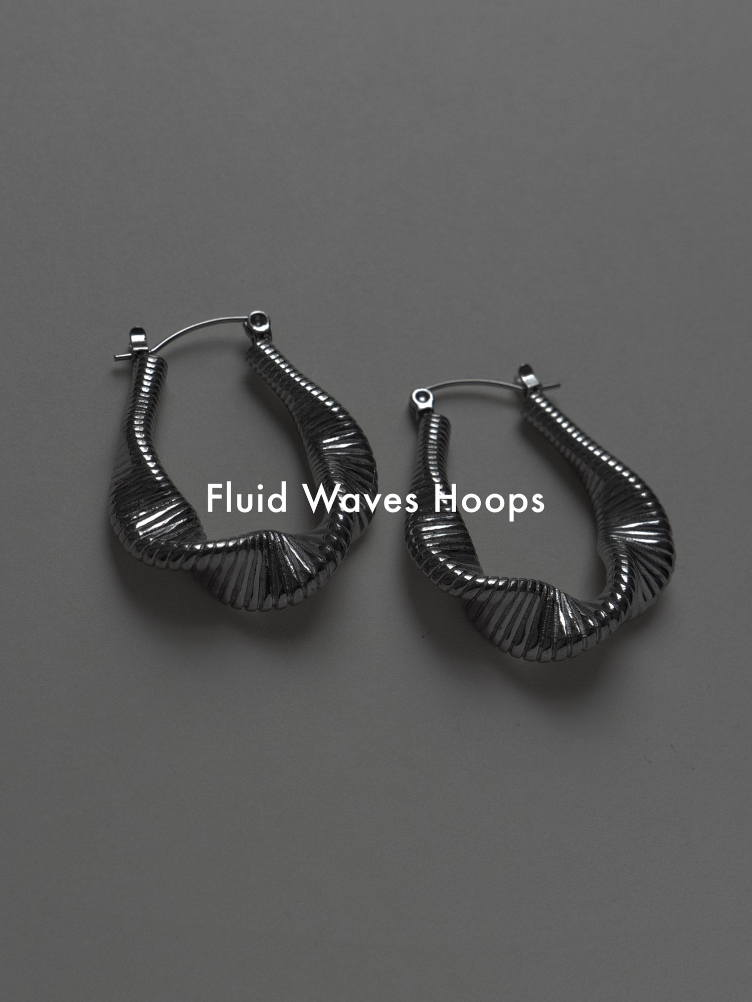 Créoles Fluid Waves - Argent