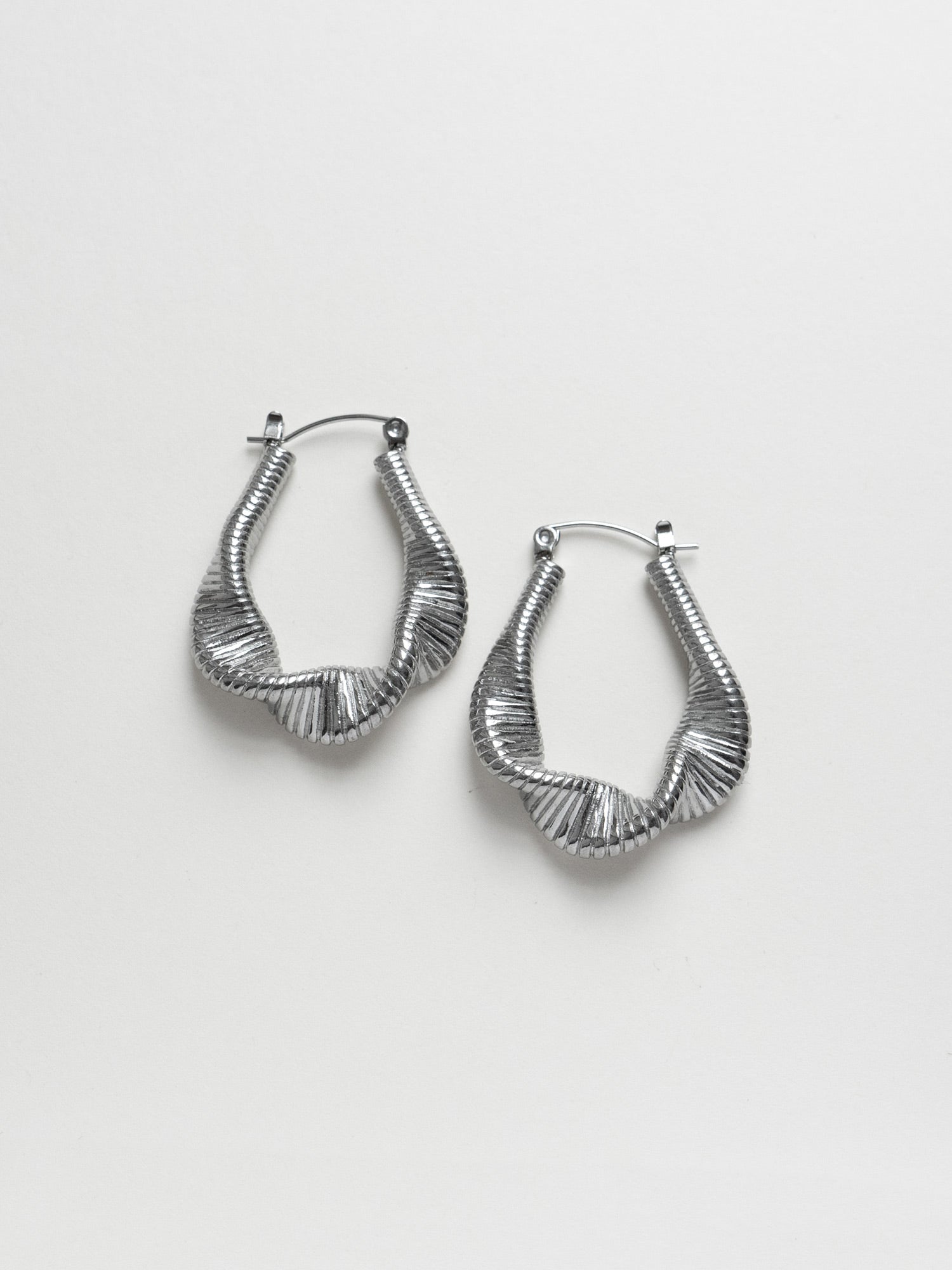 Créoles Fluid Waves - Argent