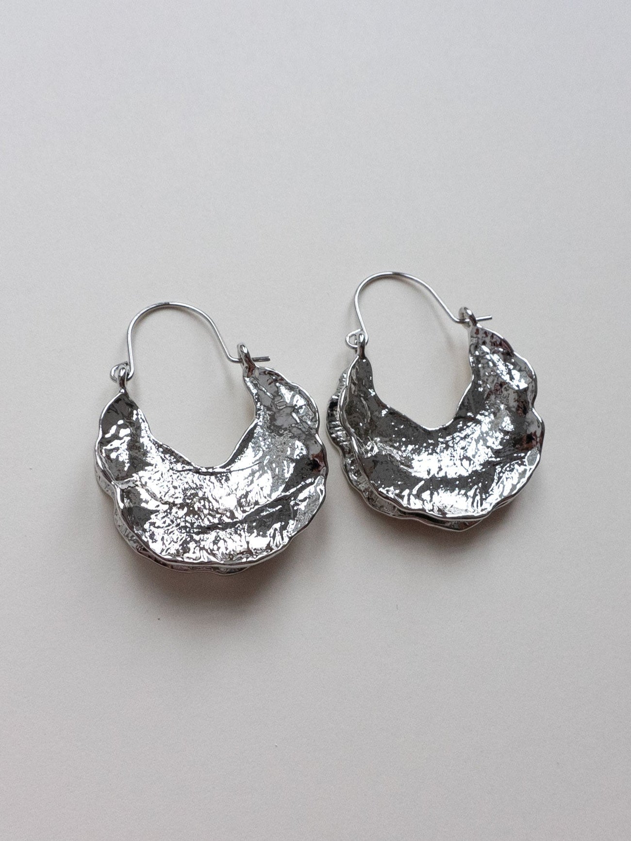 foil hoops silver