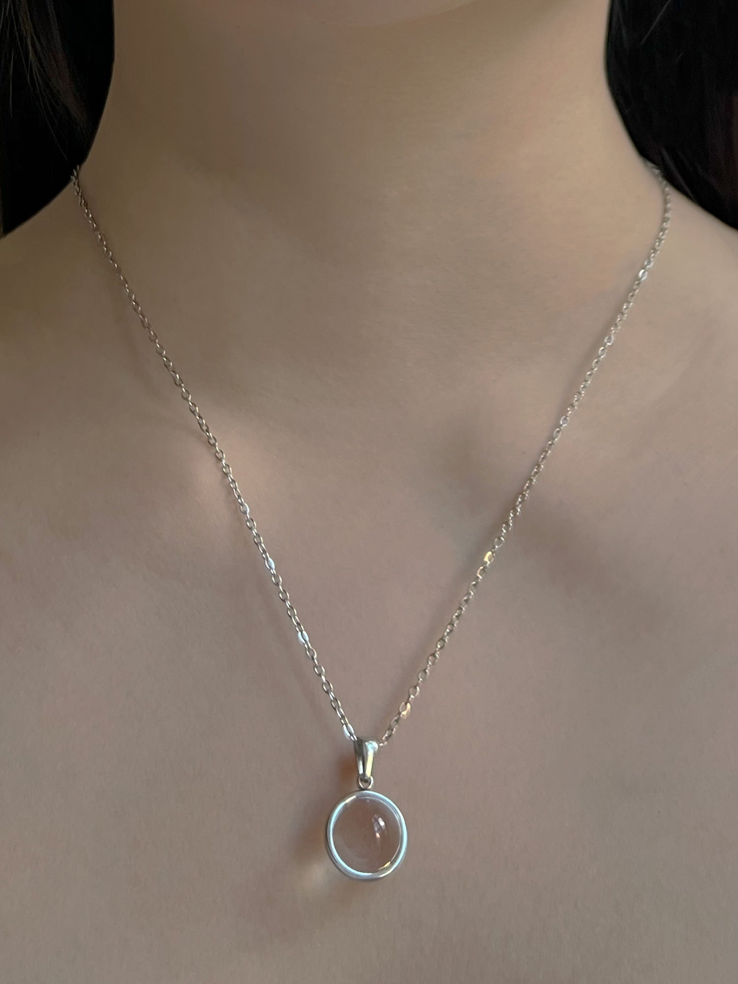lucite globule necklace