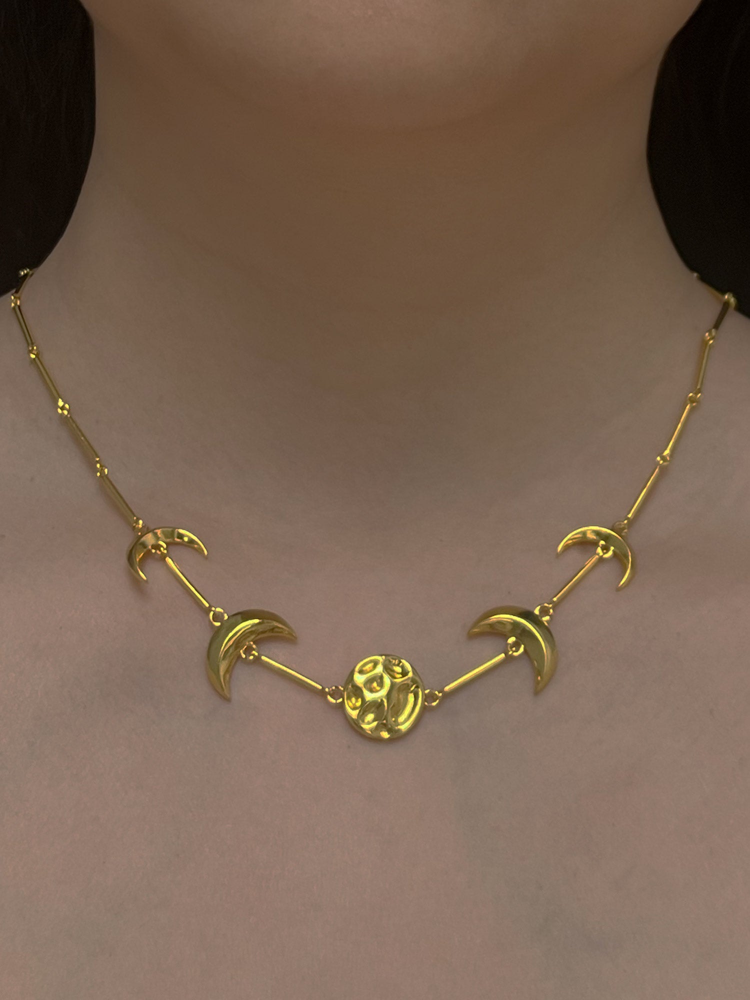Collier Phases De La Lune - Or