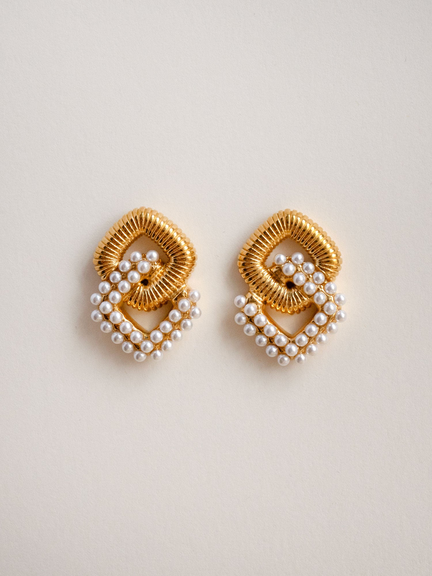 pearl encrusted earrings