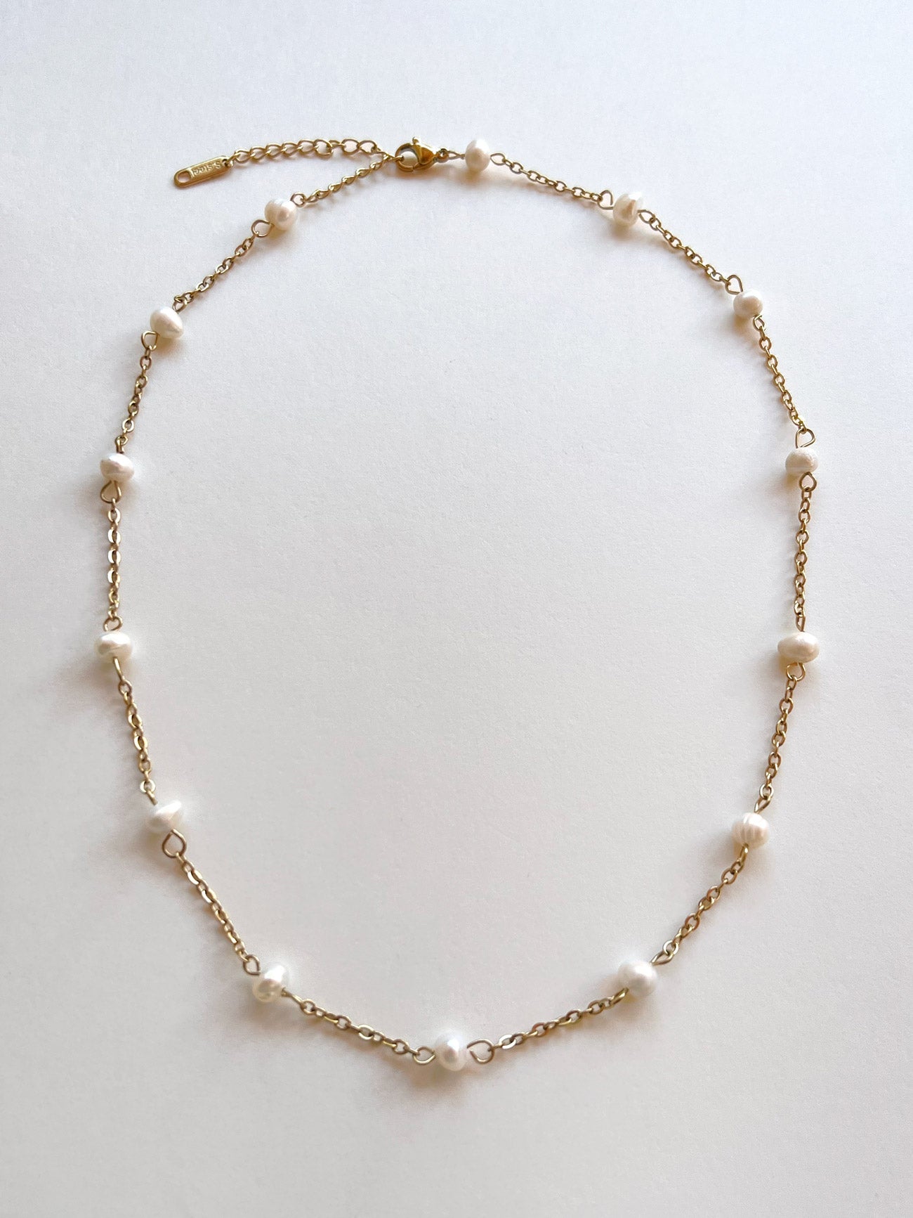 pearl necklace stainless steel