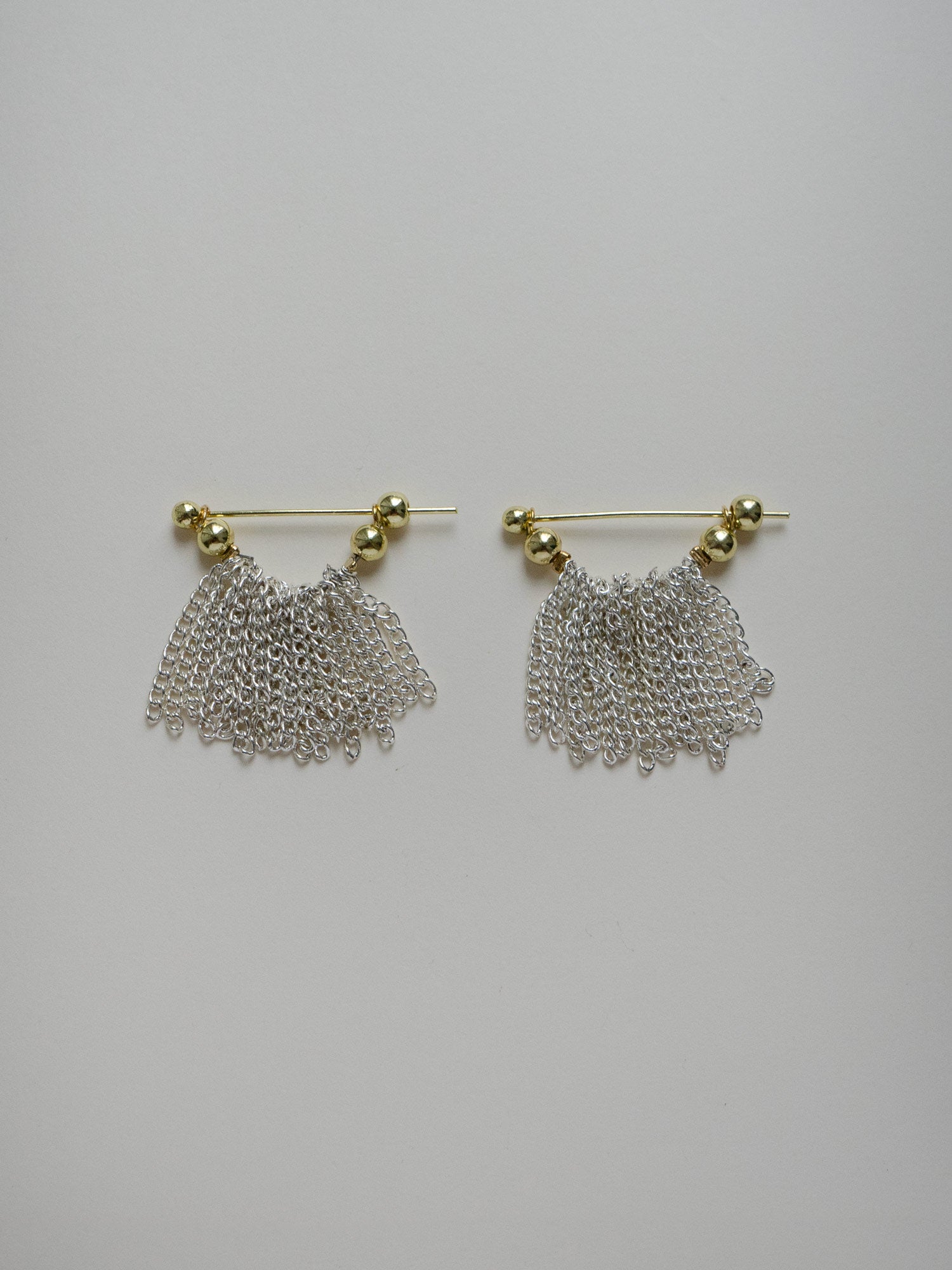 Fluidity Silver Chain Earrings - Short