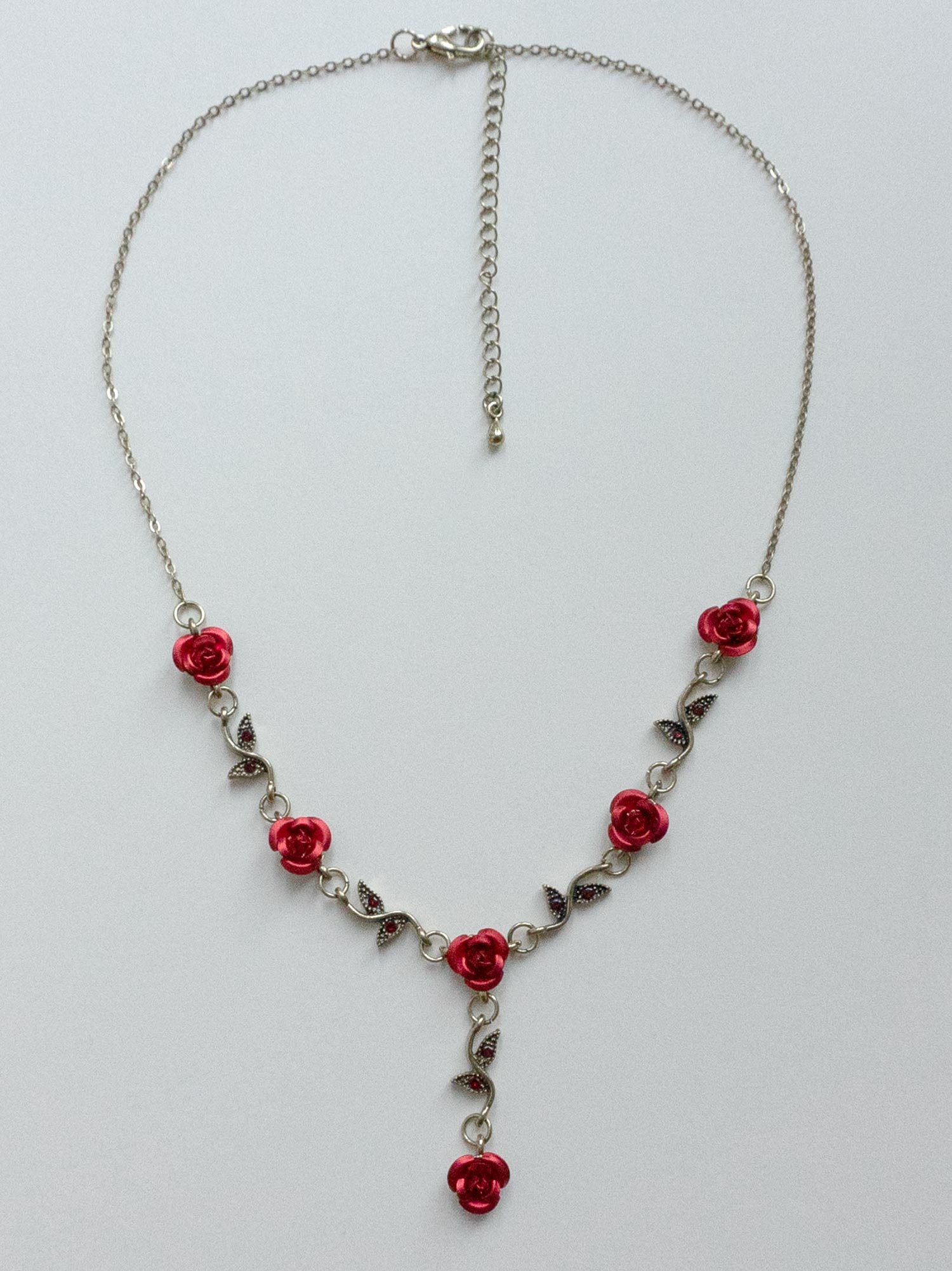 Collier Rose Et Vignes Inspiré Des Années 90