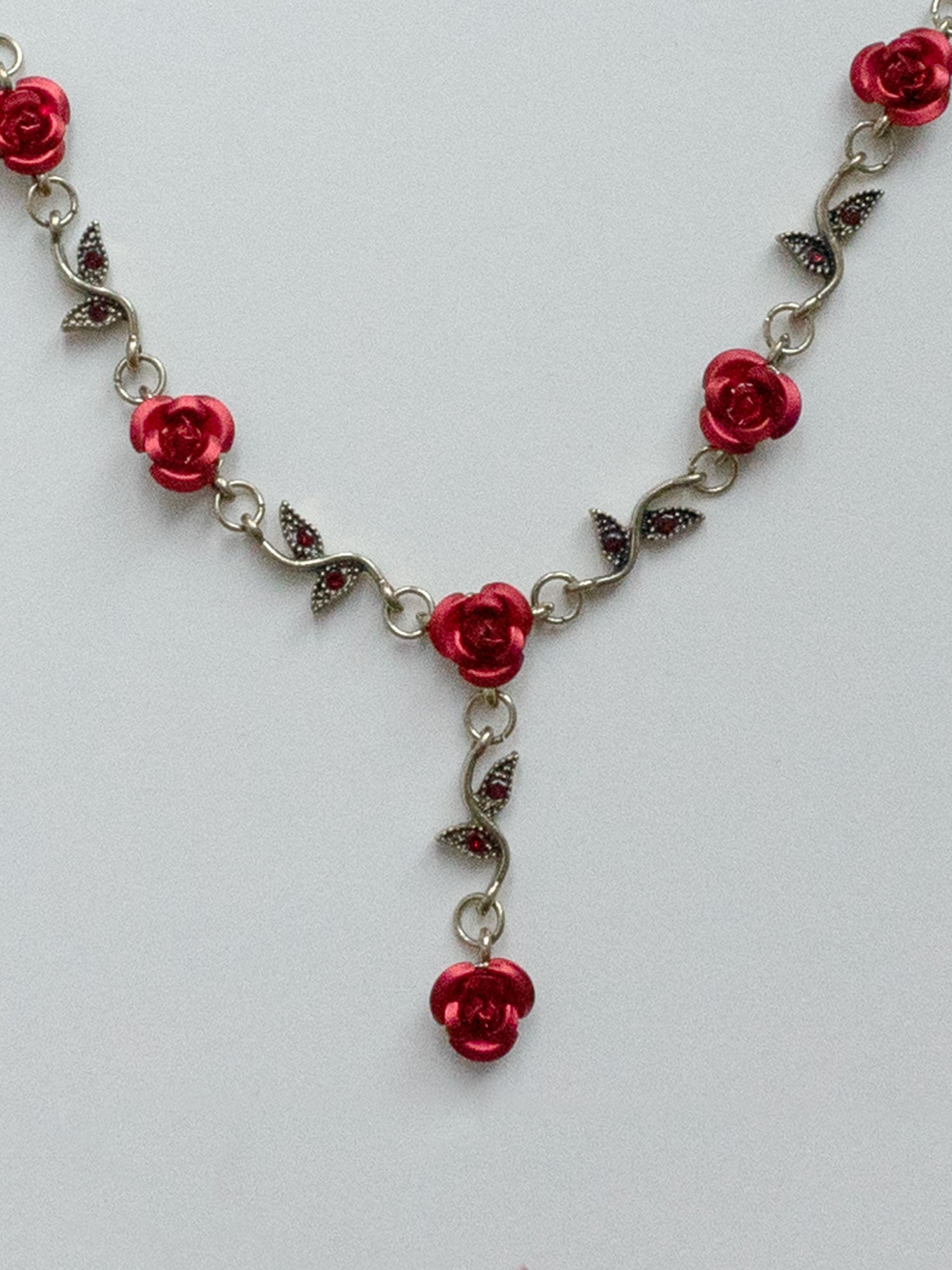 vintage rose necklace2