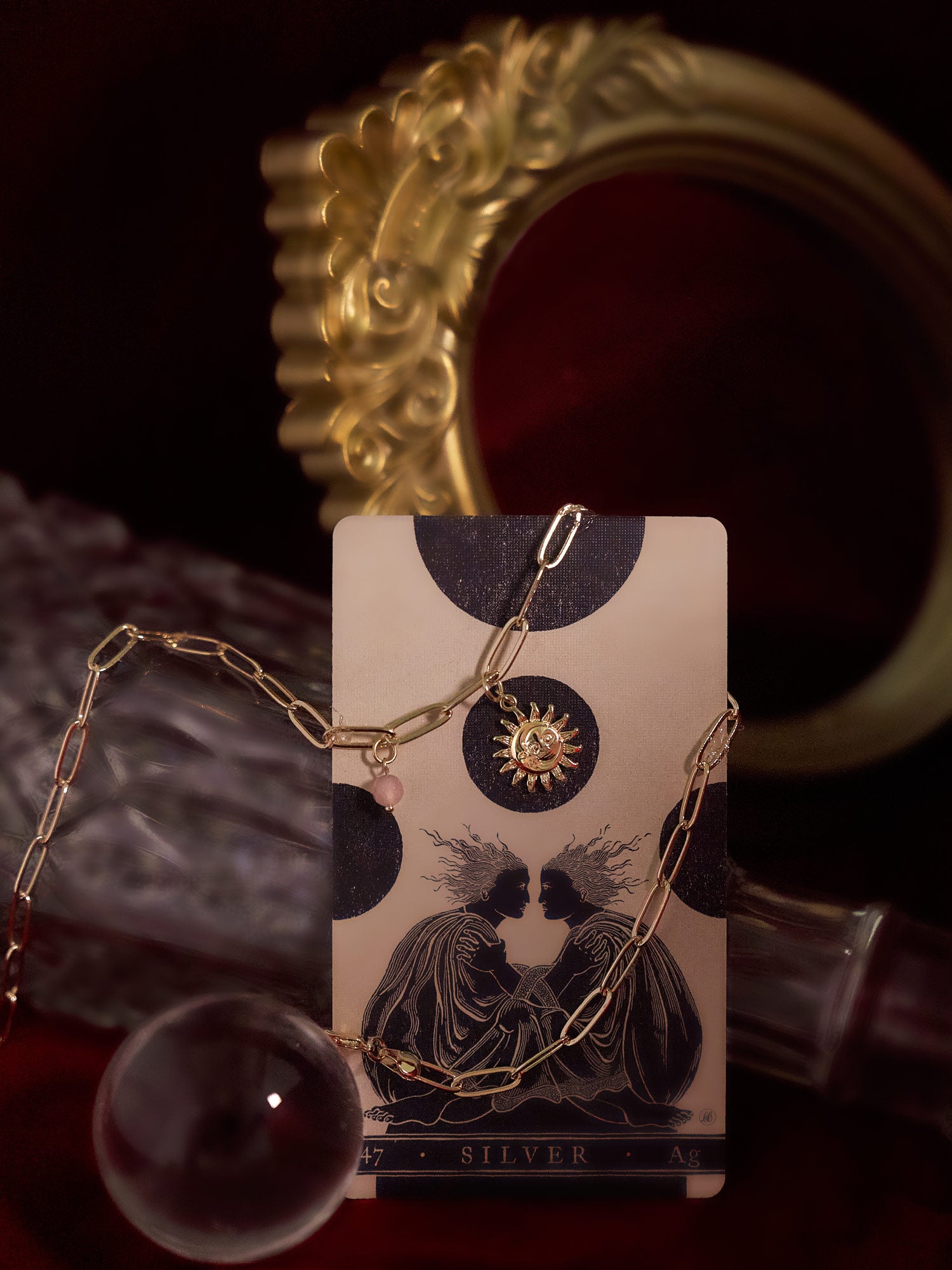 Collier Trombone Charmed Soleil-Lune - Clair