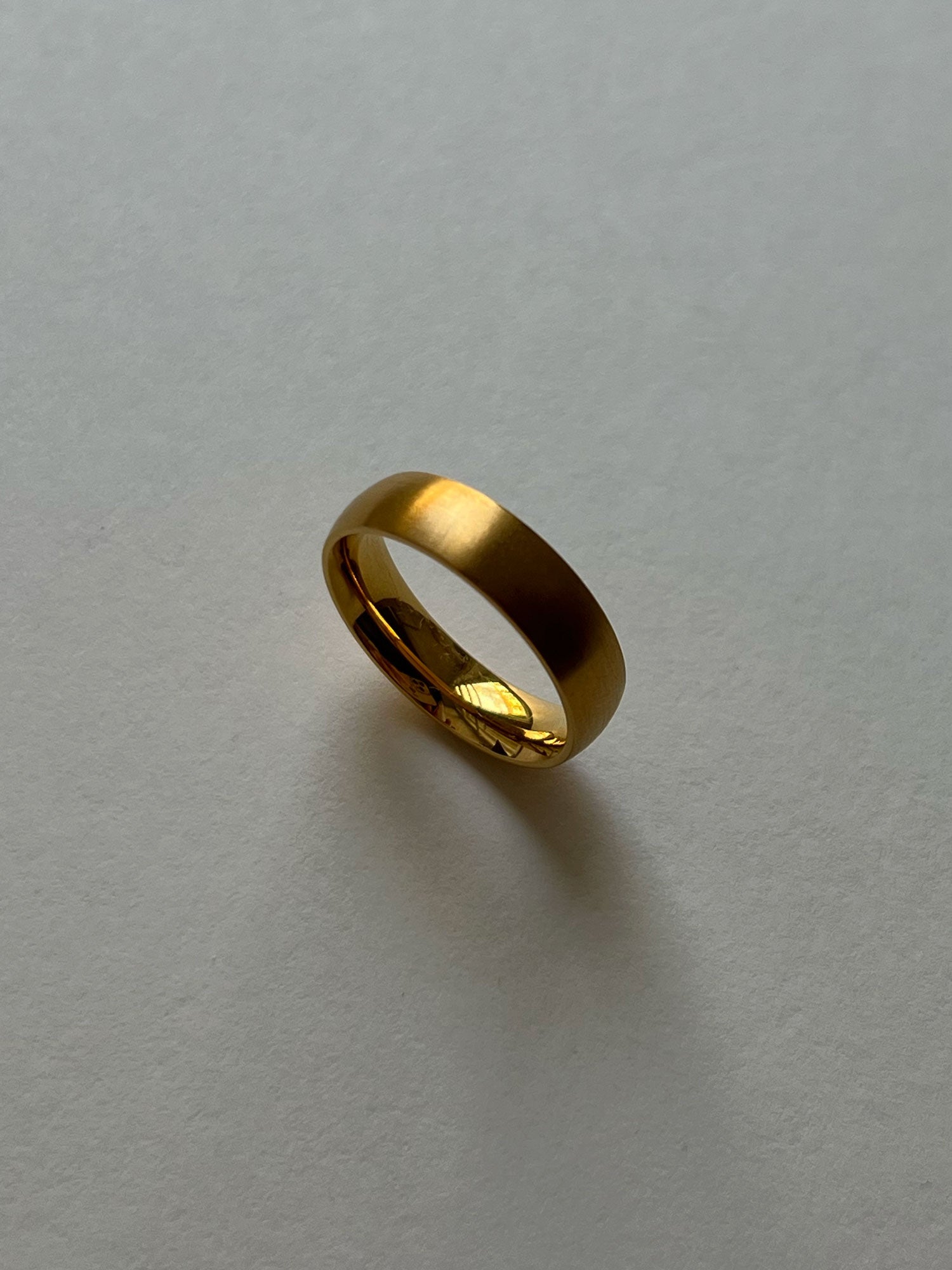 Matte Essential Gold Ring - 5mm