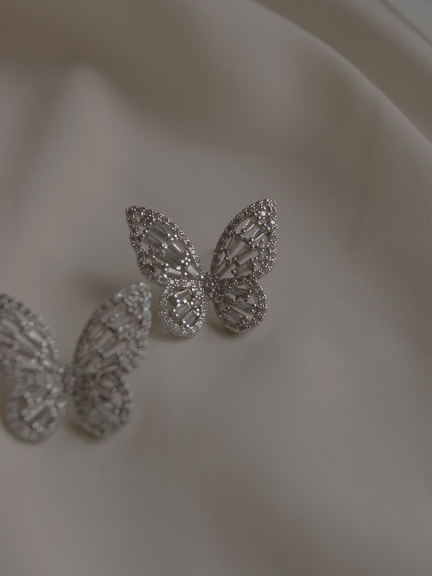 Boucles d'oreilles papillon OAHU - Argent *Boucles d'oreilles S925 plaquées platine