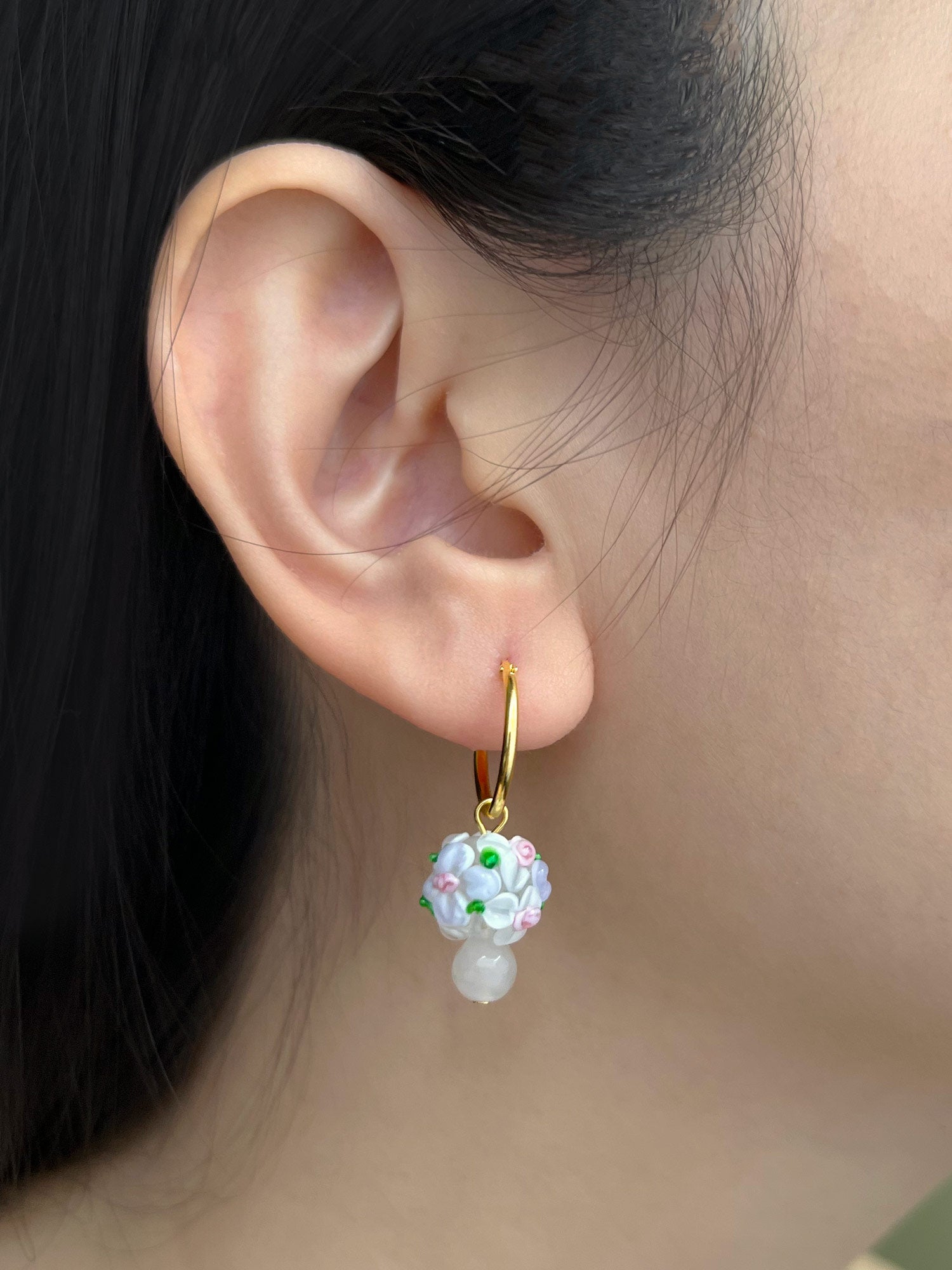 Little Bouquet Hoop Earrings