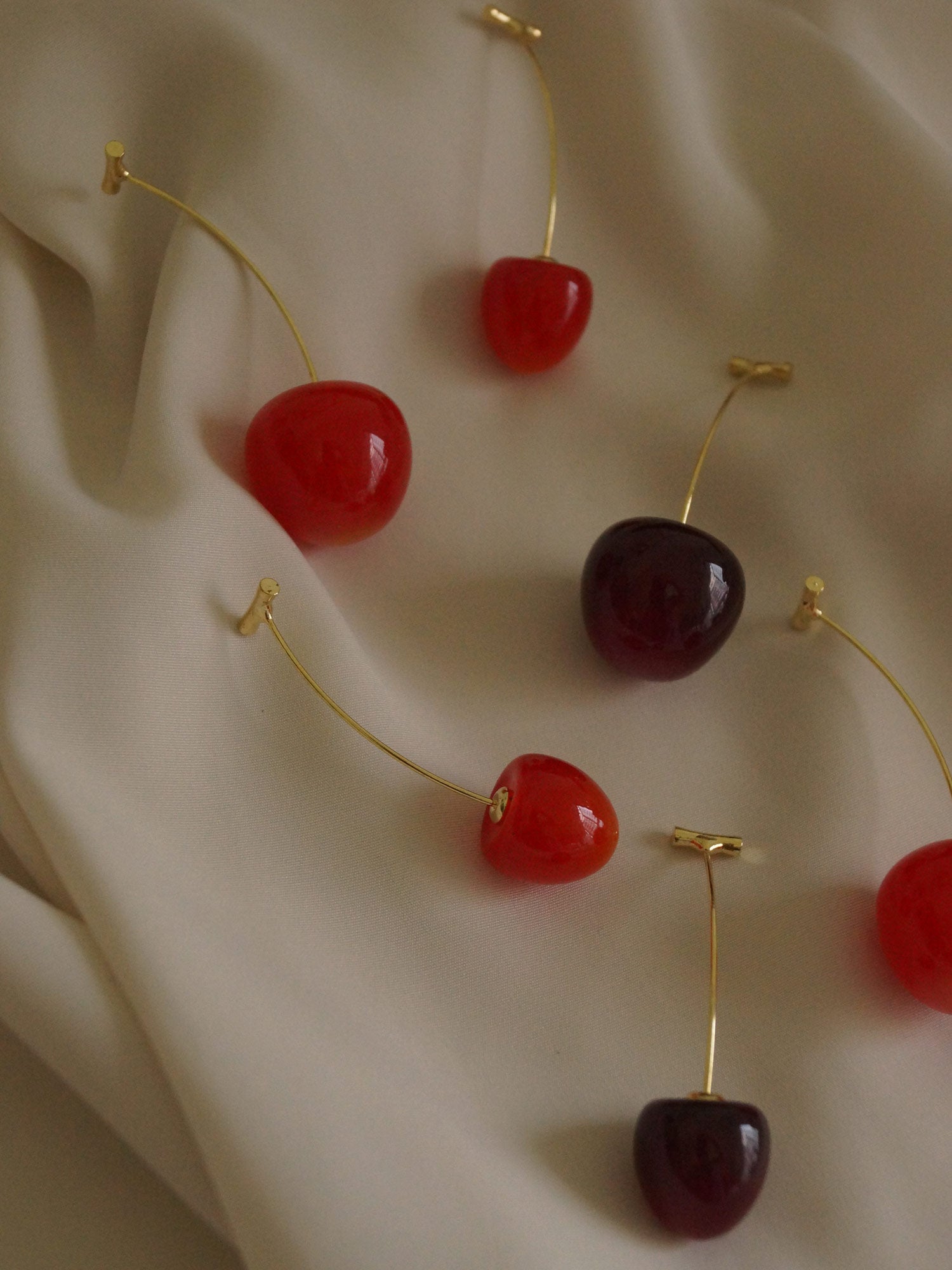 Petit Cher (Cherry) Earrings *Gold-plated stems