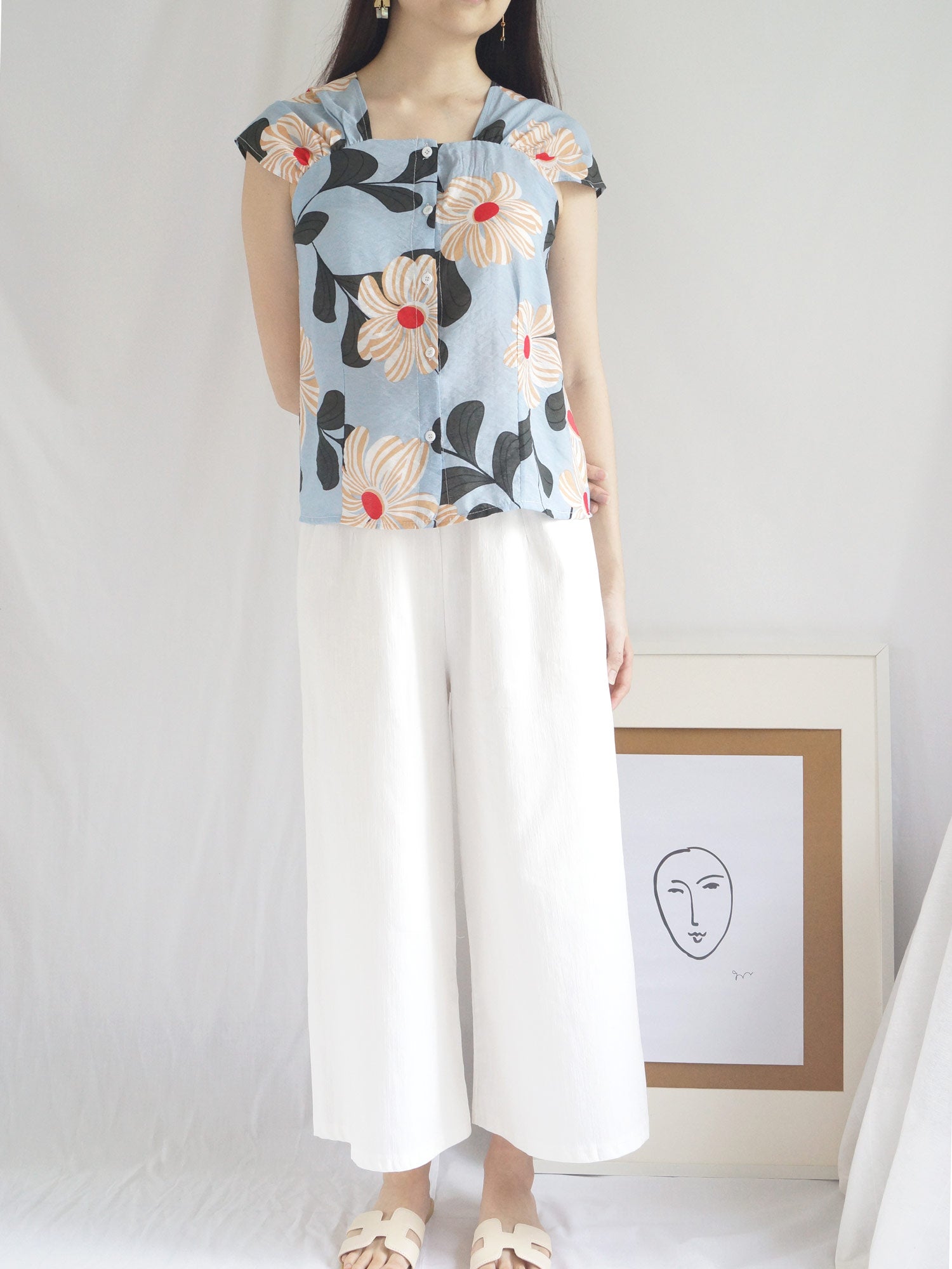 White Ribbon Pants