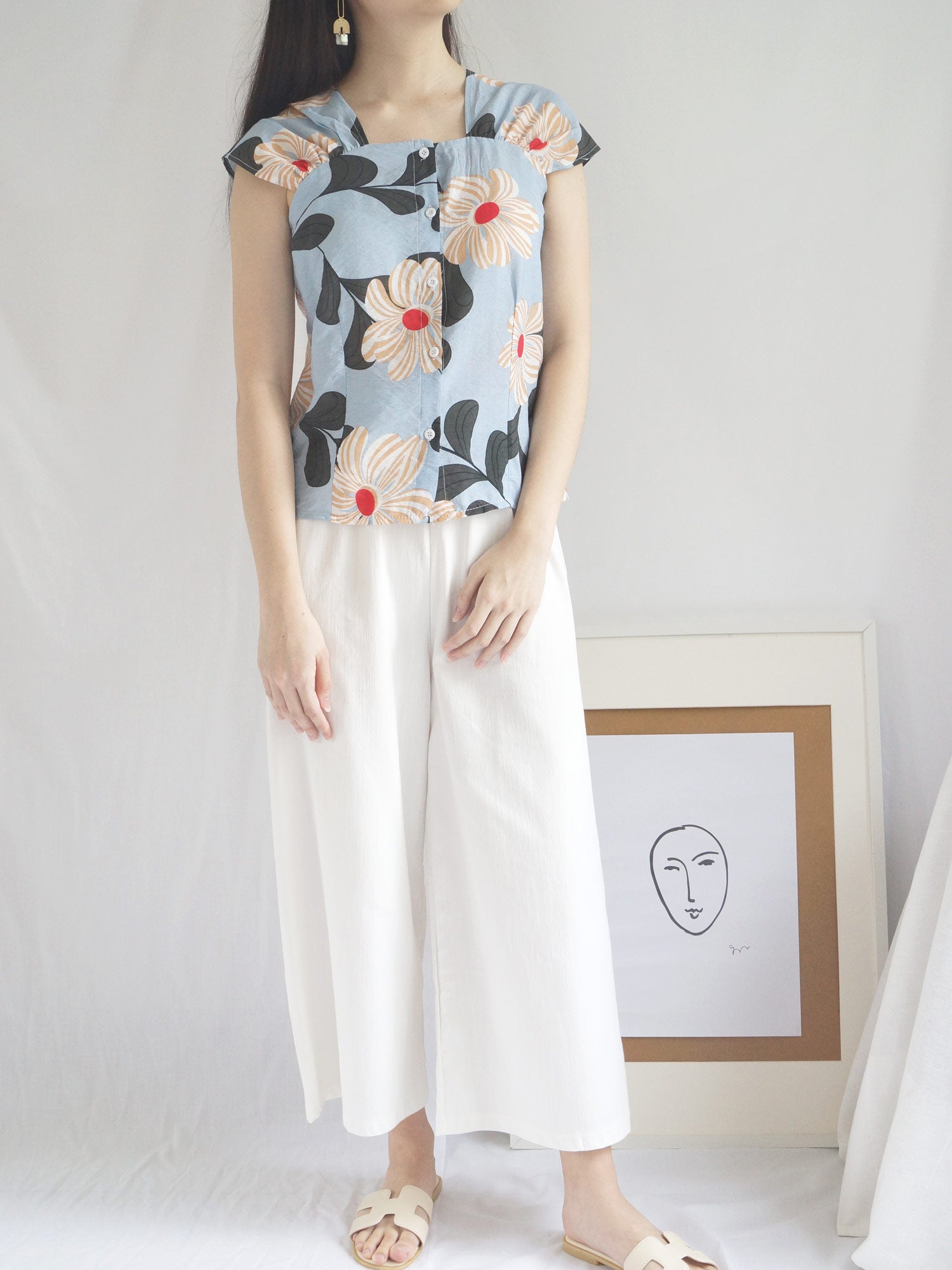 White Ribbon Pants