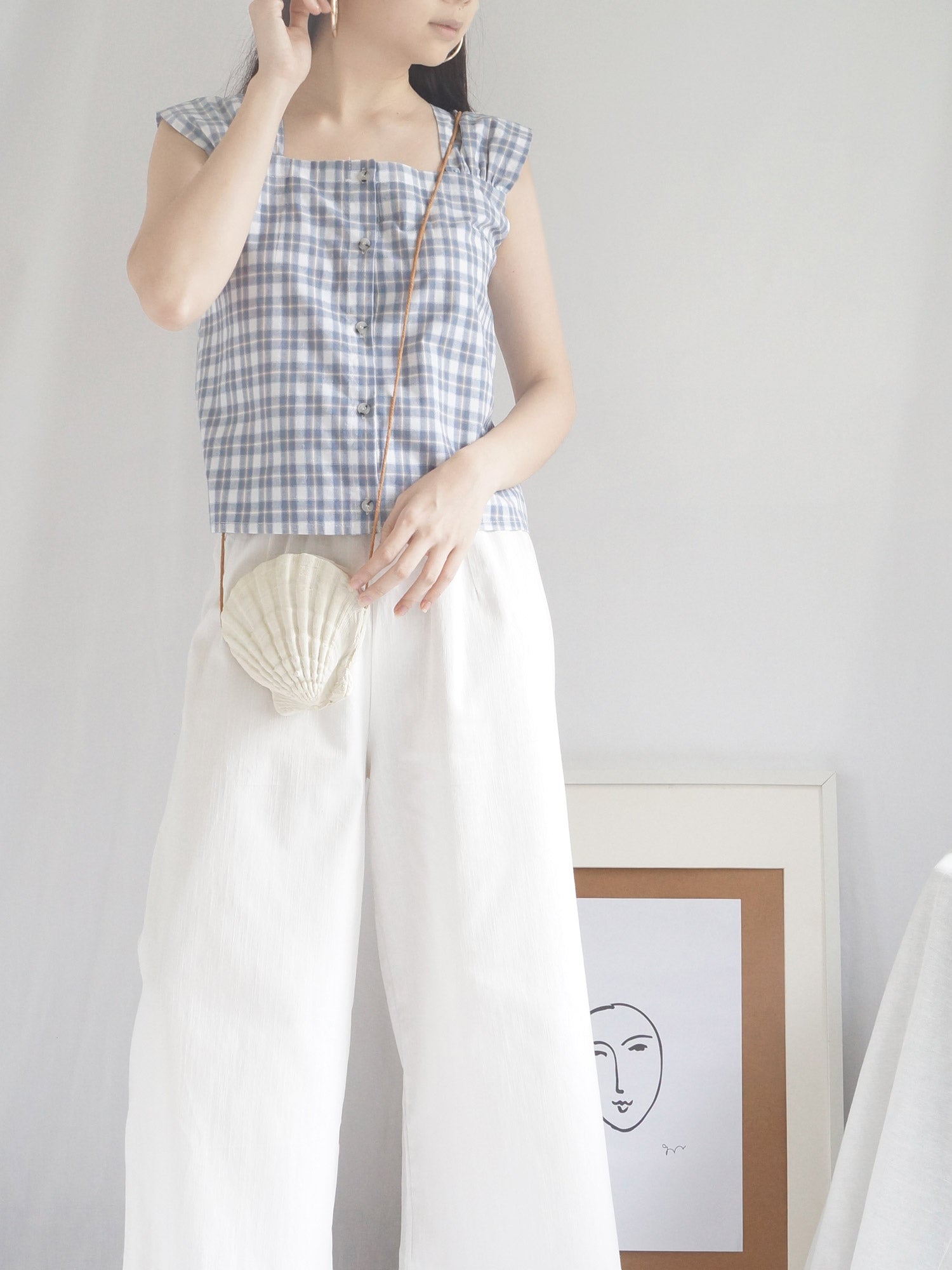 White Ribbon Pants