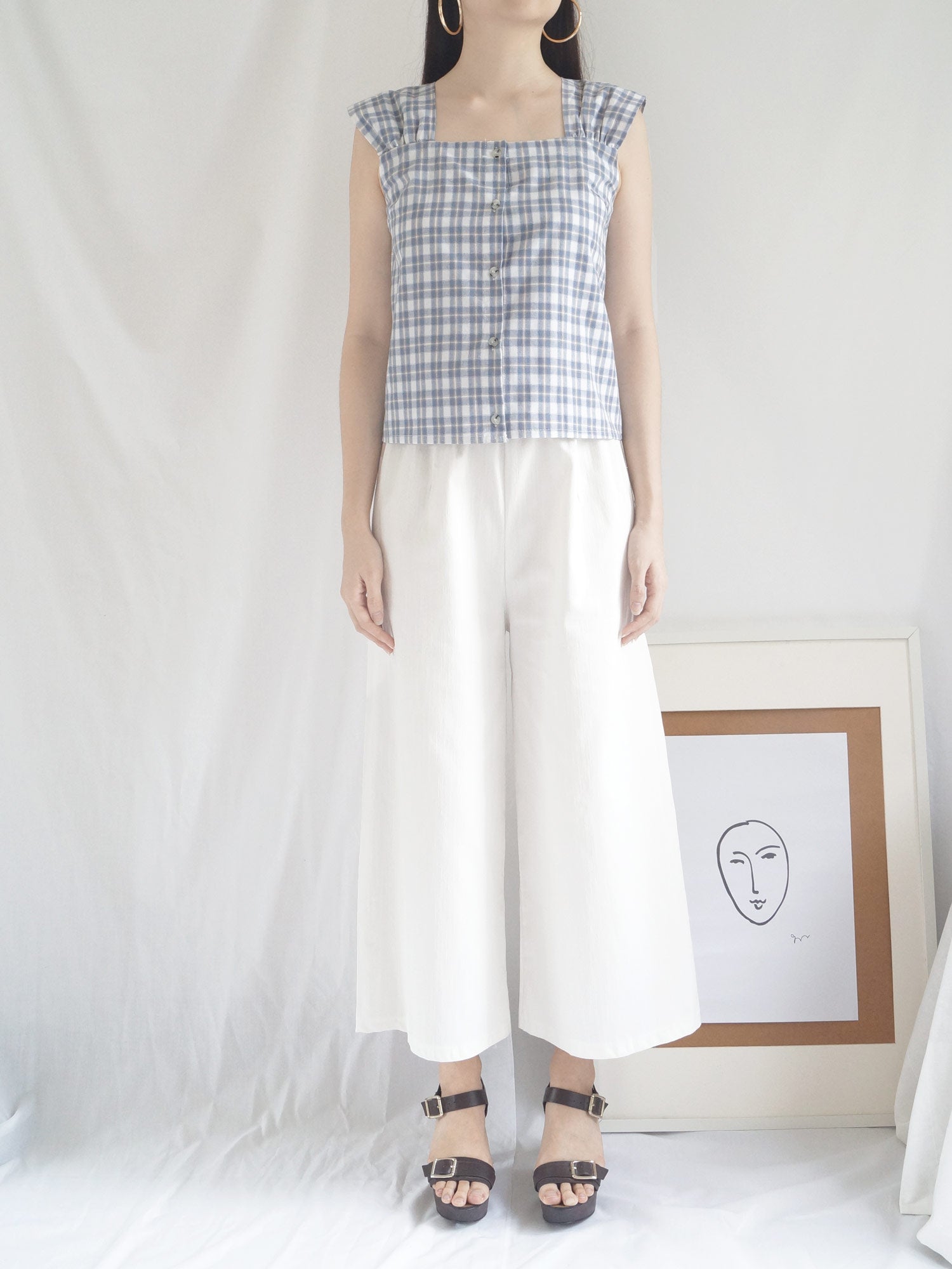 White Ribbon Pants
