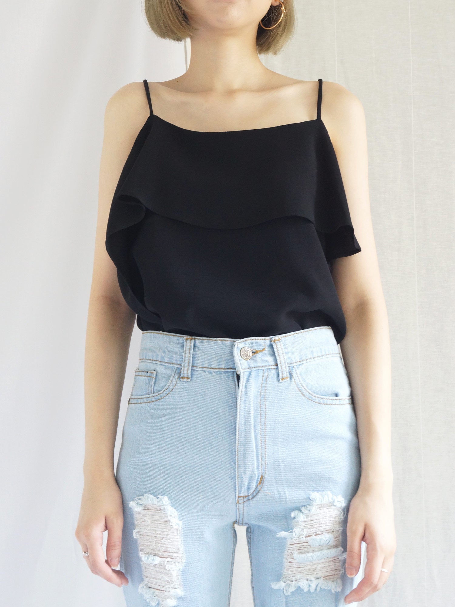 Mia Layered Top - Black - Gabi The Label