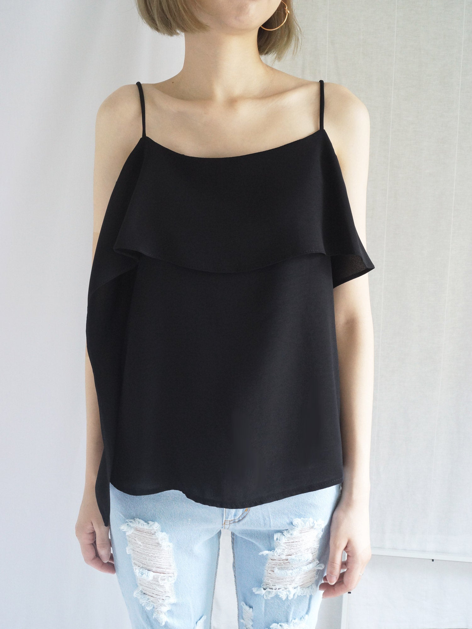 Mia Layered Top - Black - Gabi The Label