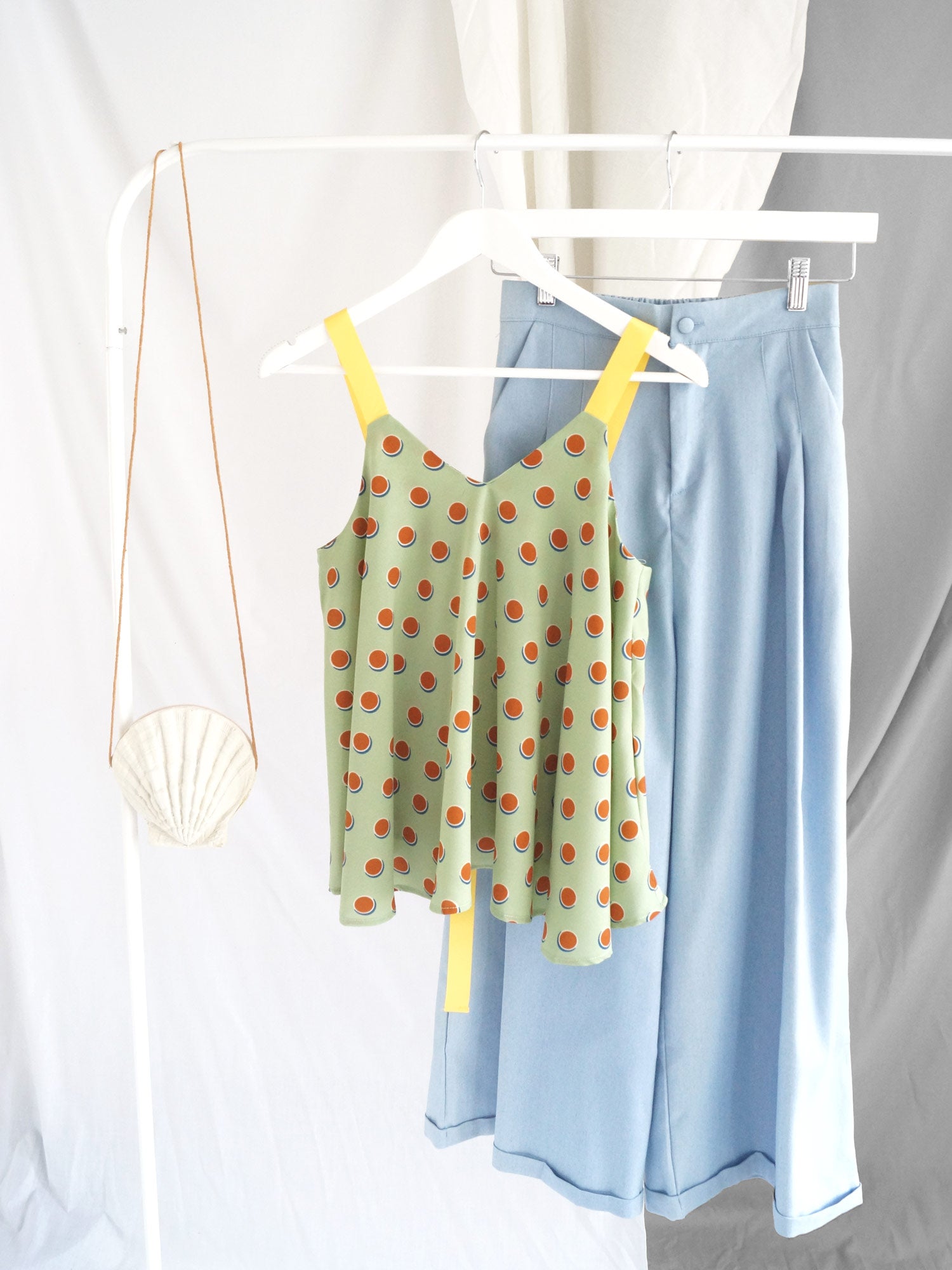 Polly Ribbon Top - White