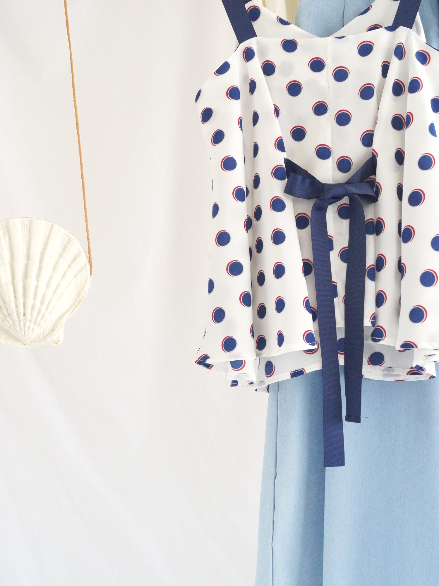 Polly Ribbon Top - White