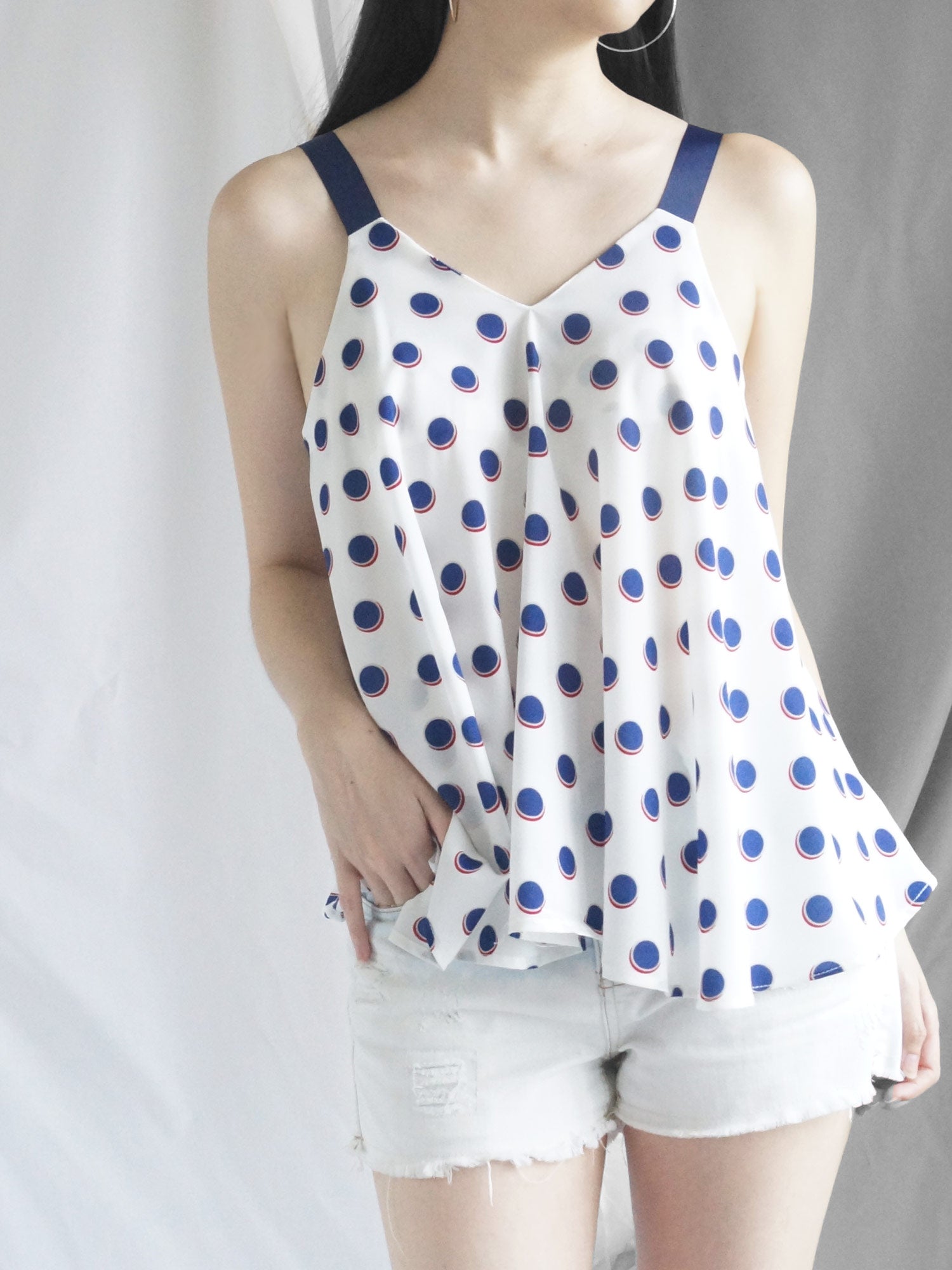 Polly Ribbon Top - White