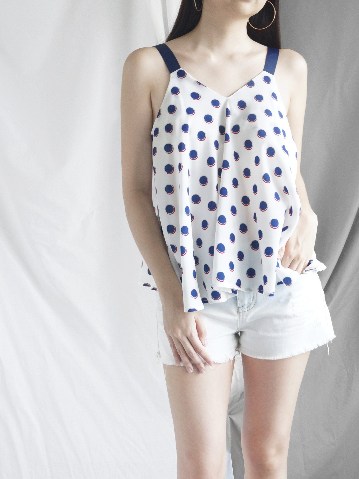 Polly Ribbon Top - White