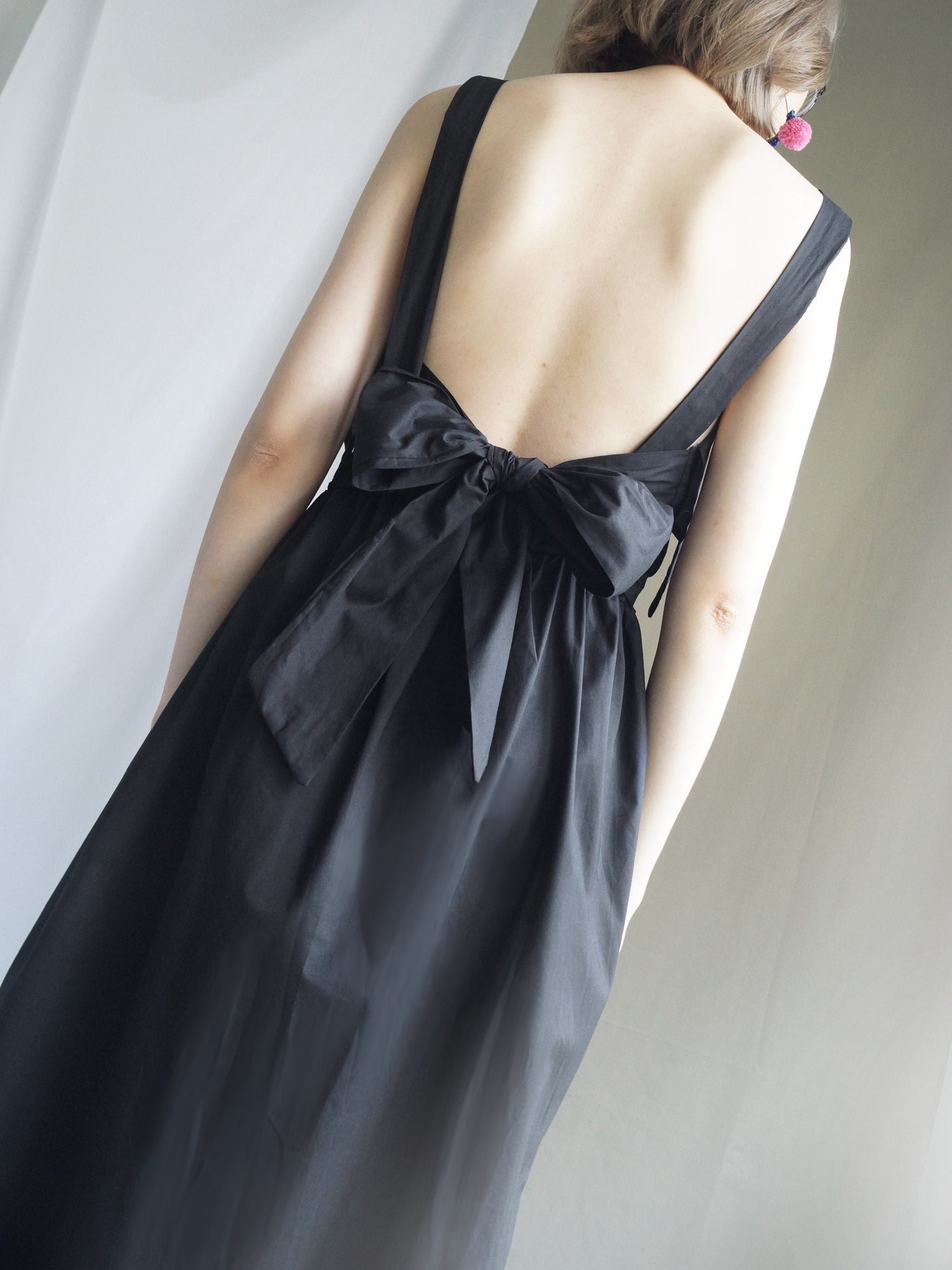 Poppy Ribbon Dress - White - Gabi The Label