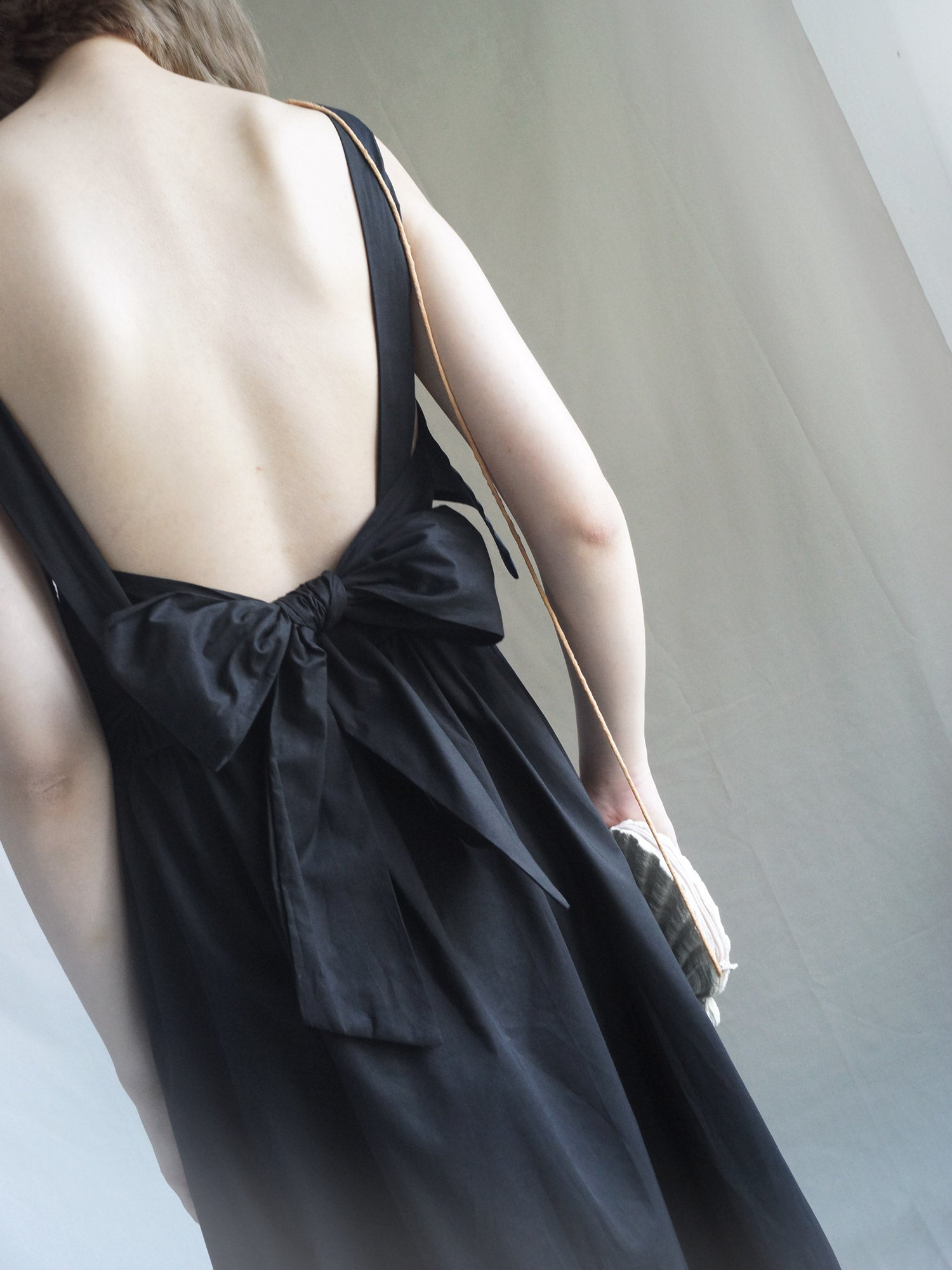 Poppy Ribbon Dress - White - Gabi The Label