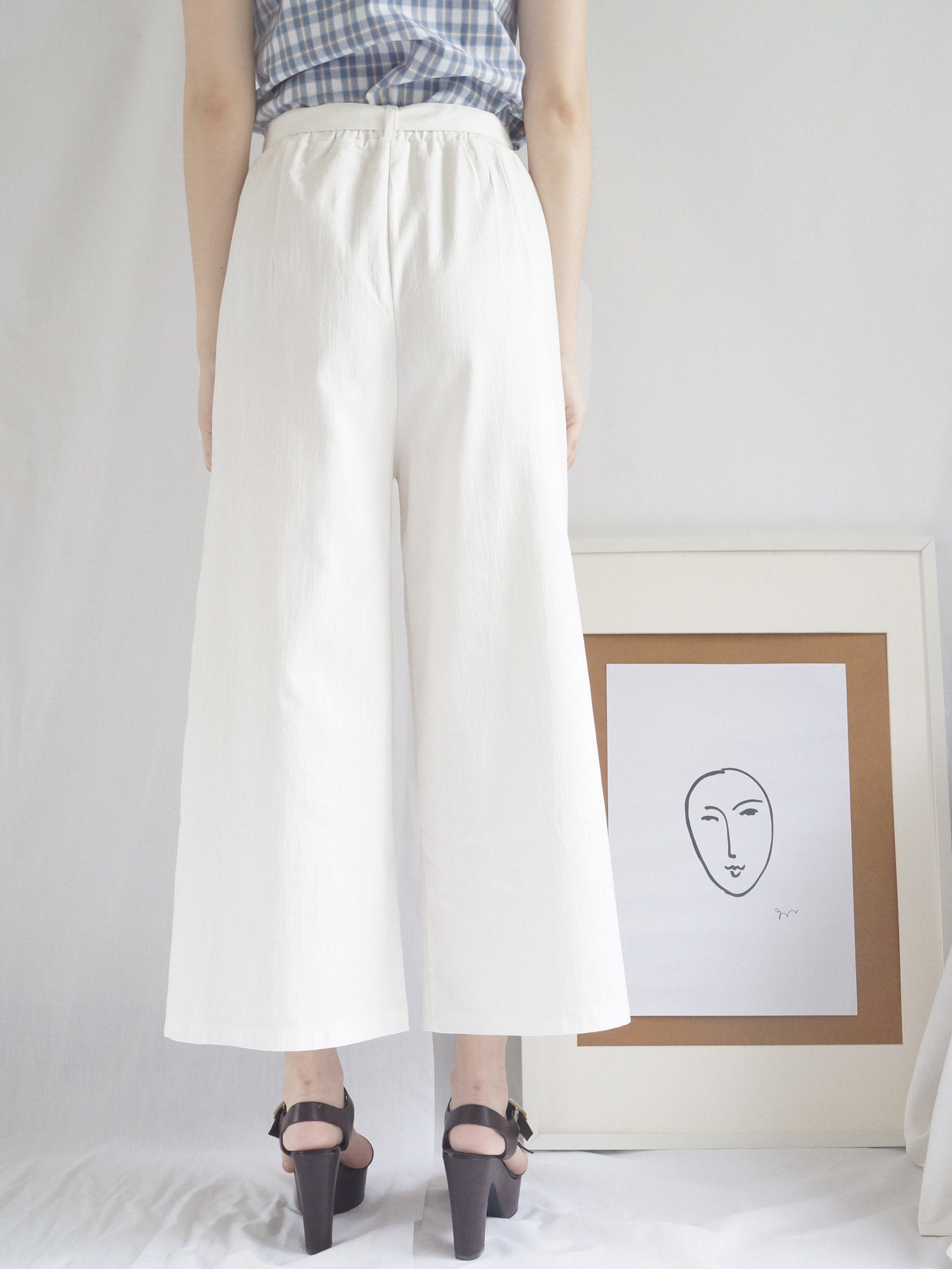 White Ribbon Pants