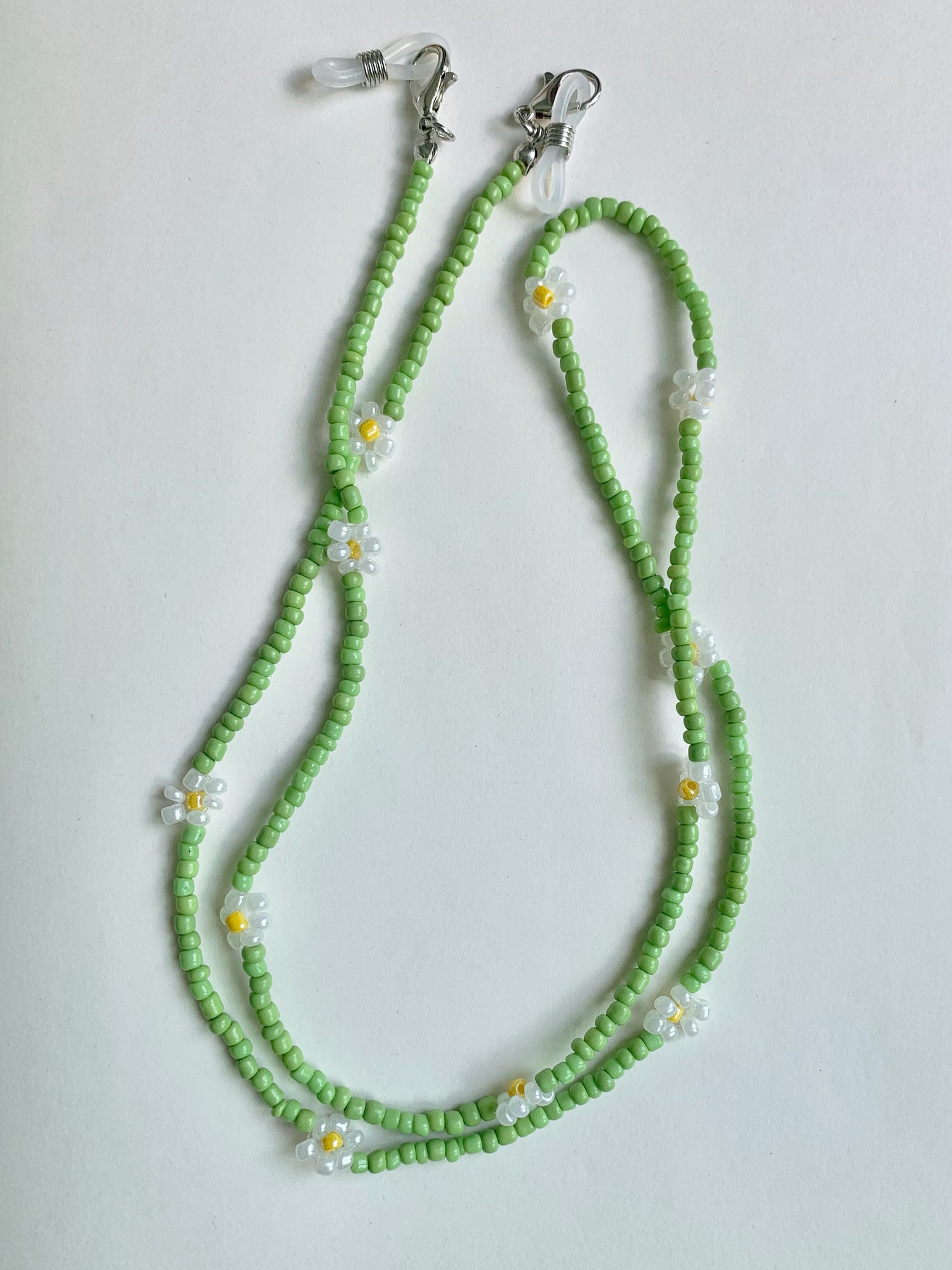 Chaîne de masque perlée - Vert pomme