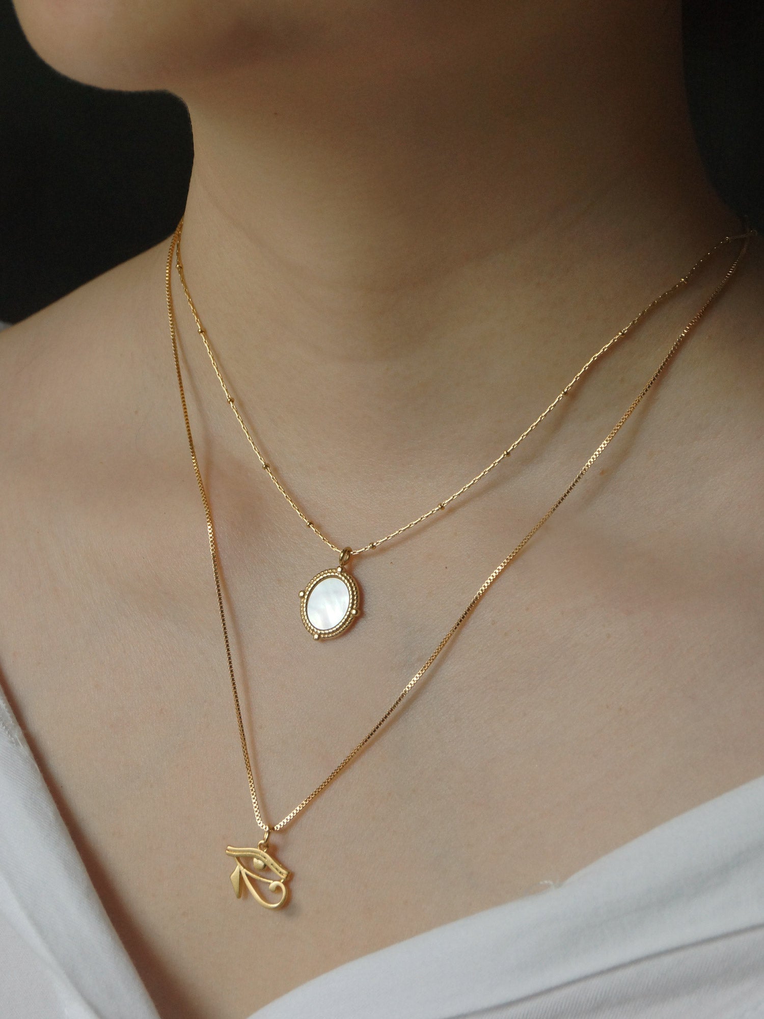 Collier Oeil d'Horus *Plaqué or 18 carats